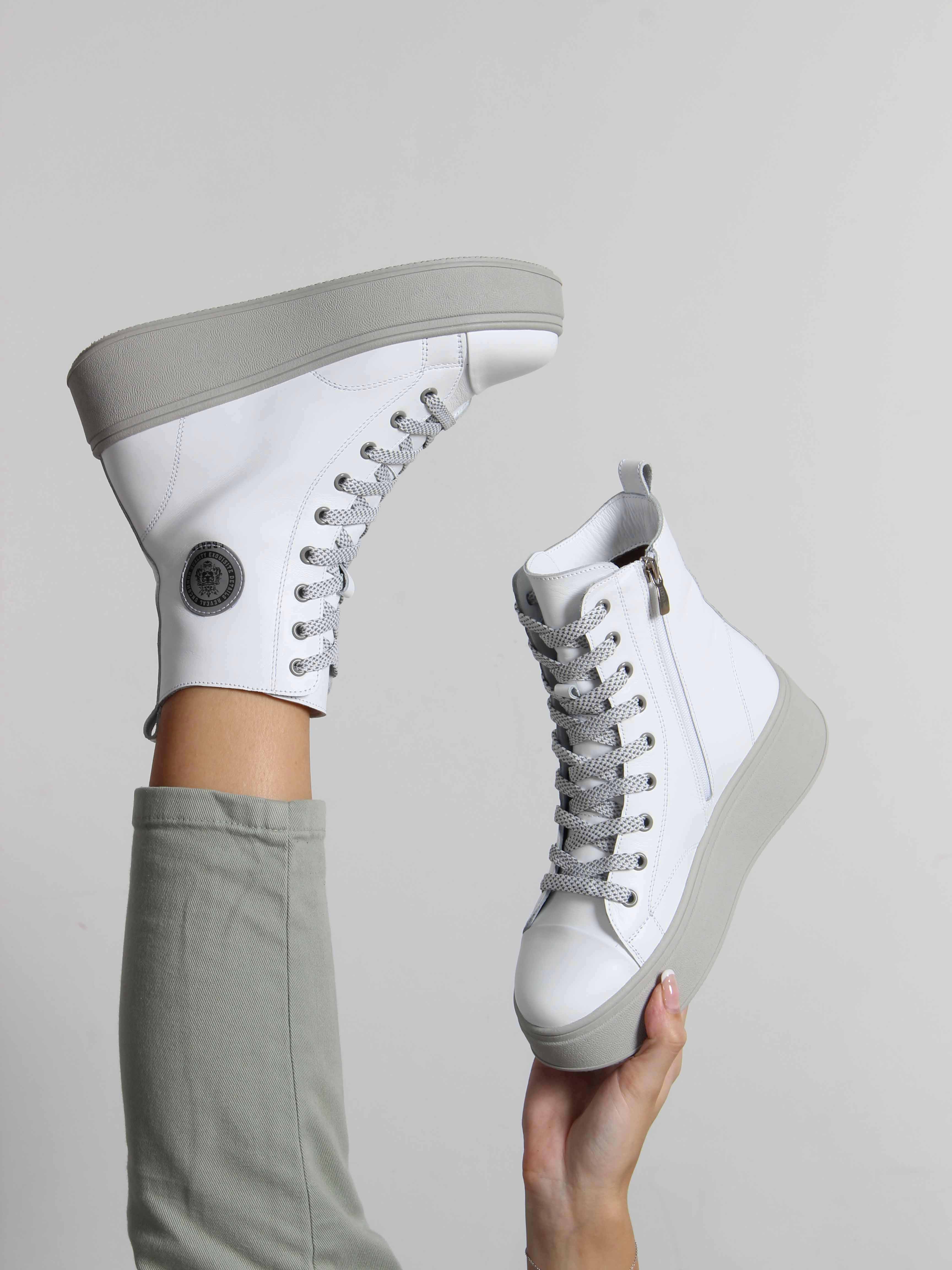 картинка Ботинки ED'ART 215.ALTA'gr. Белый серый от интернет магазина