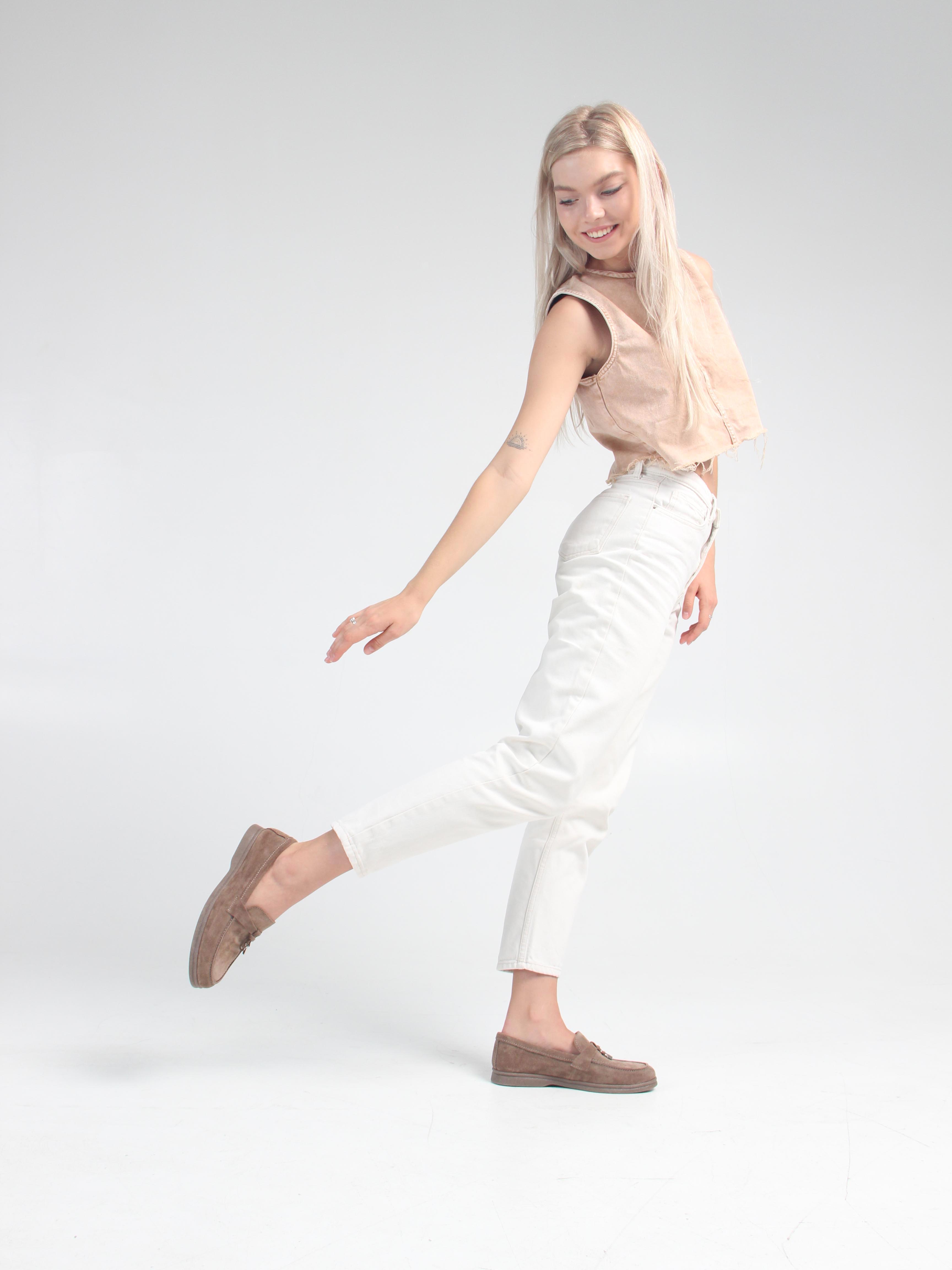 картинка Лоферы туфли ED'ART 170.2614'be. Коричневый капучино от интернет магазина