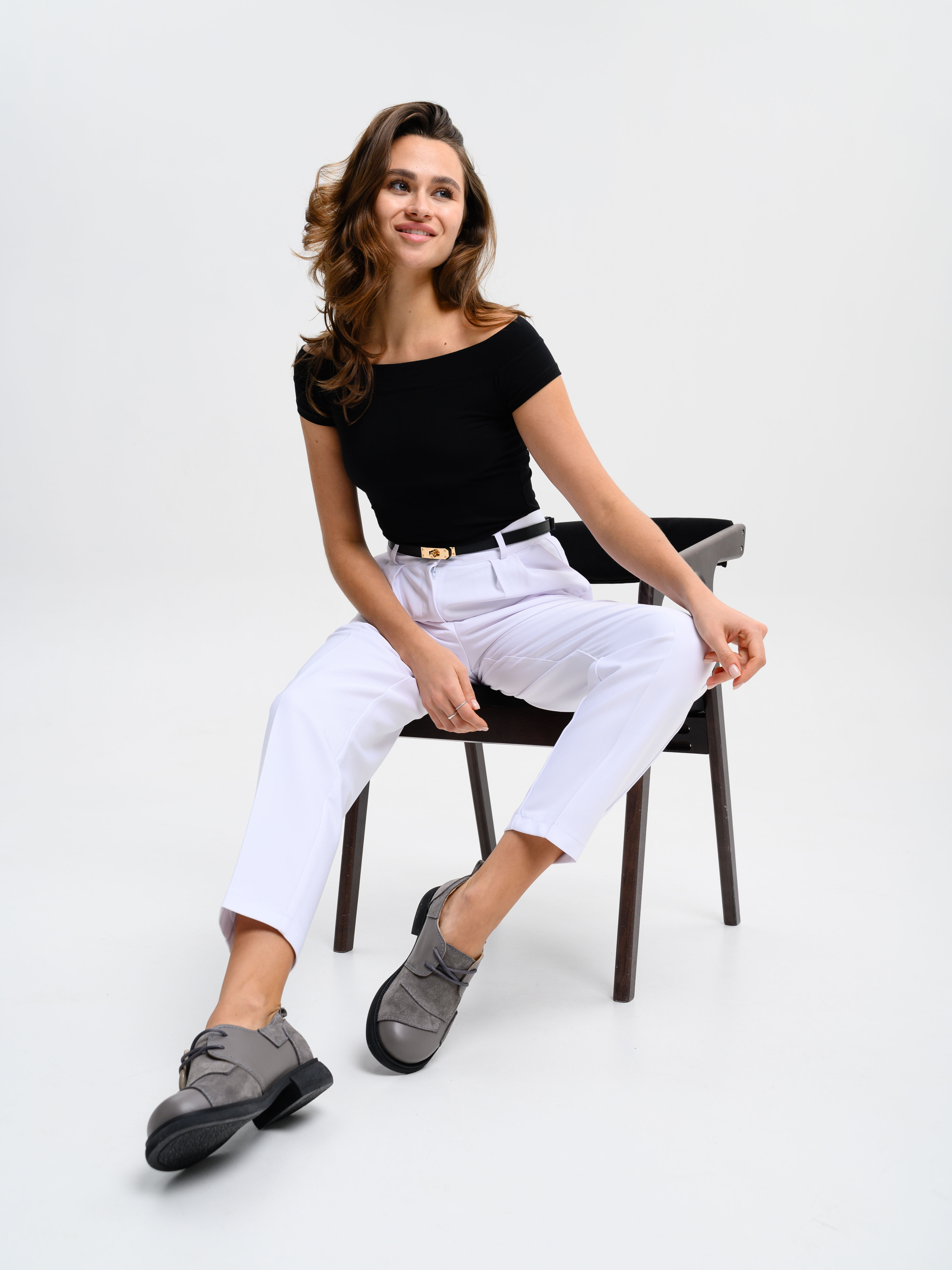 картинка Полуботинки туфли ED'ART 205.патриция'bl. Серый замок замша+серый игуана от интернет магазина