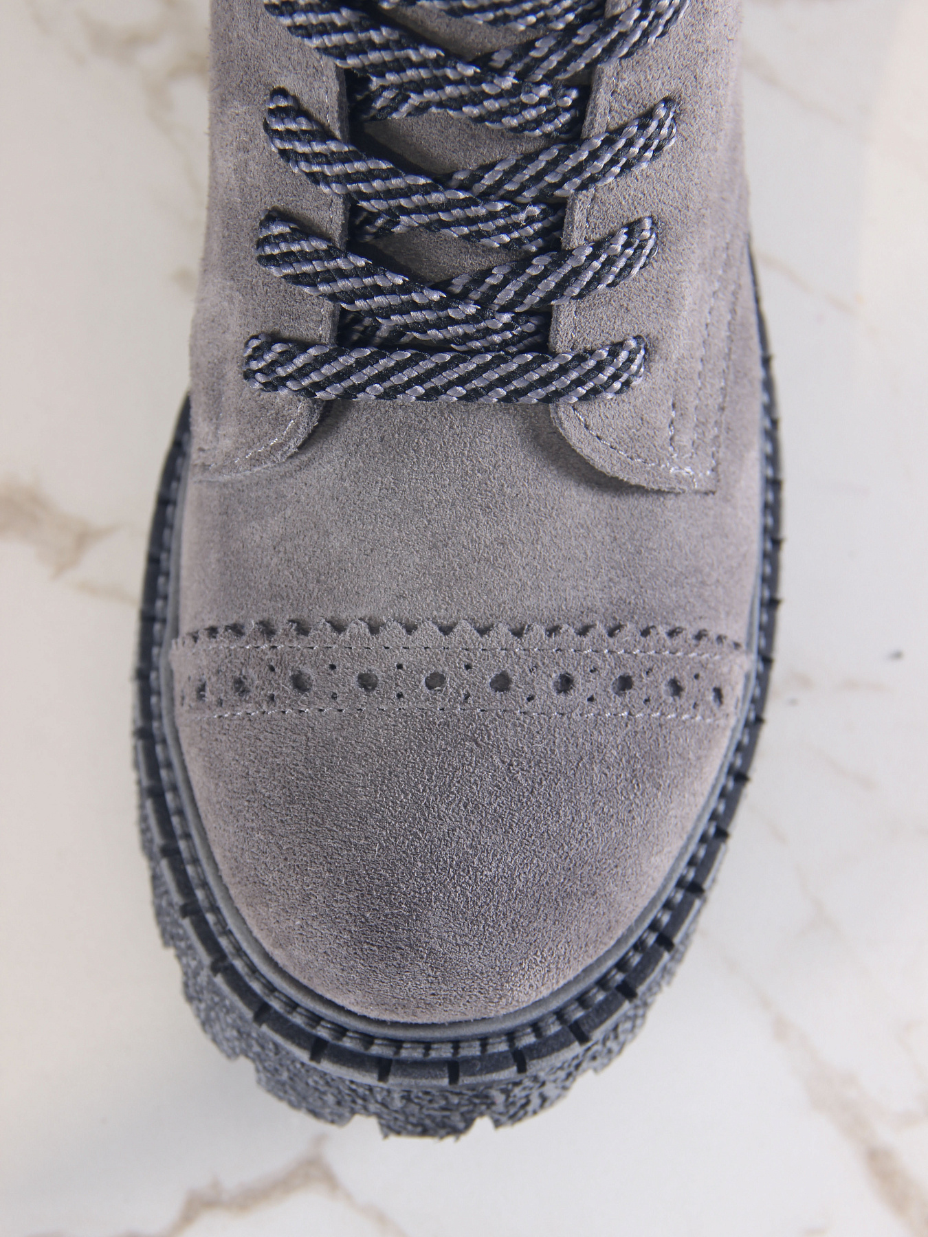 картинка Ботинки ED'ART 319.22511'gr.Серый замок замша от интернет магазина