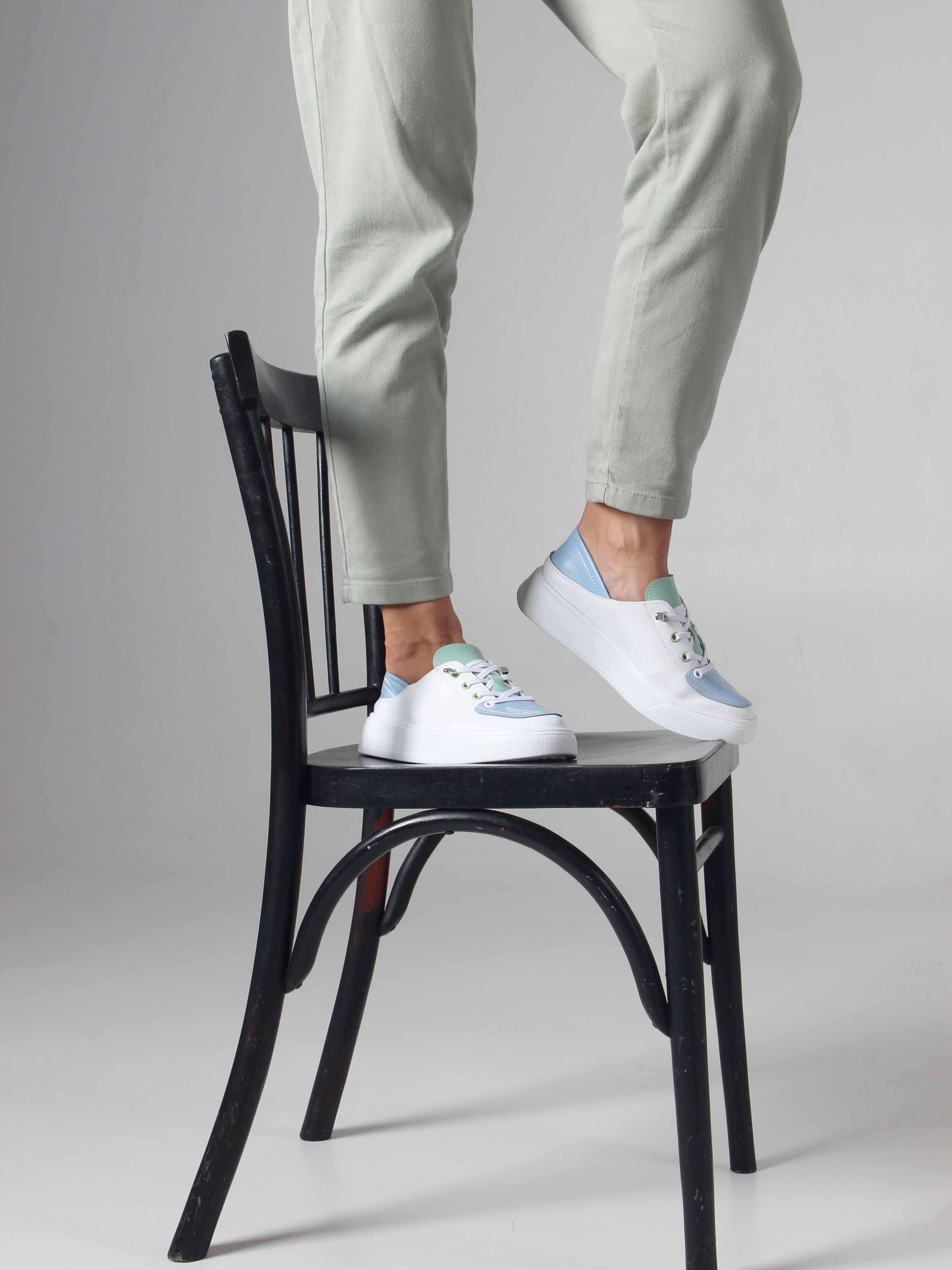 картинка Кеды ED'ART 163.LusiR2'w.Белый-голубой-мята от интернет магазина