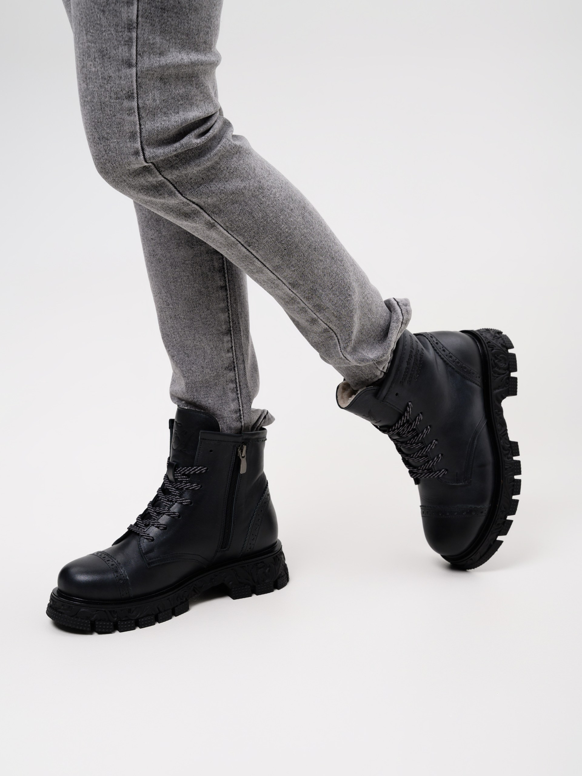 картинка Ботинки ED'ART 319.PODYUM141'bl. Вакса черная от интернет магазина