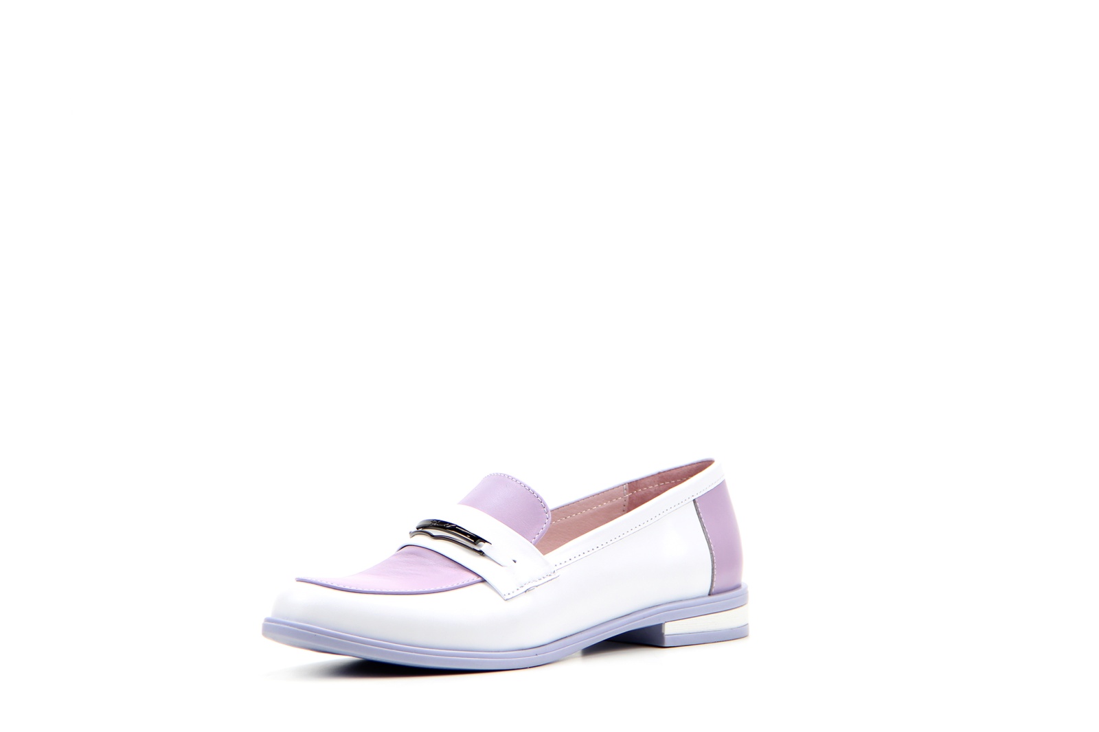картинка Лоферы туфли ED'ART 117.madonna'l. white-lilac от интернет магазина