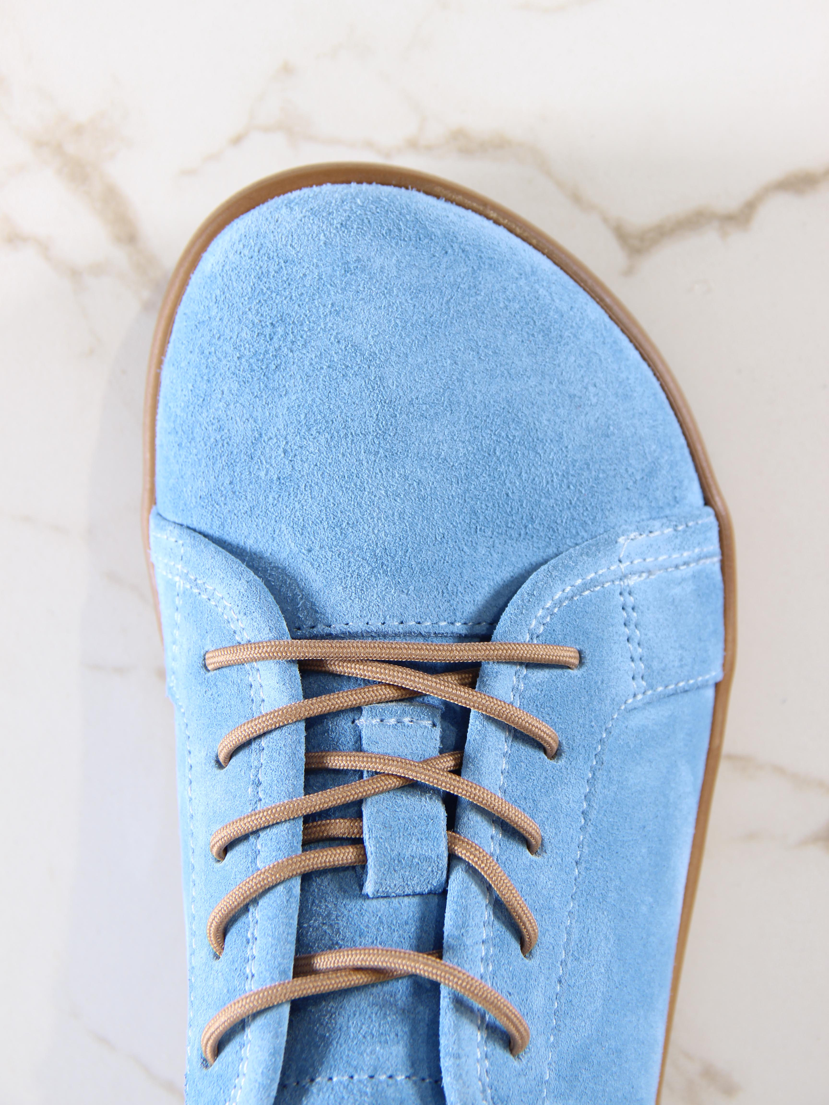 картинка Кеды босоногие ED'ART 182.асти'br.Голубой велюр от интернет магазина