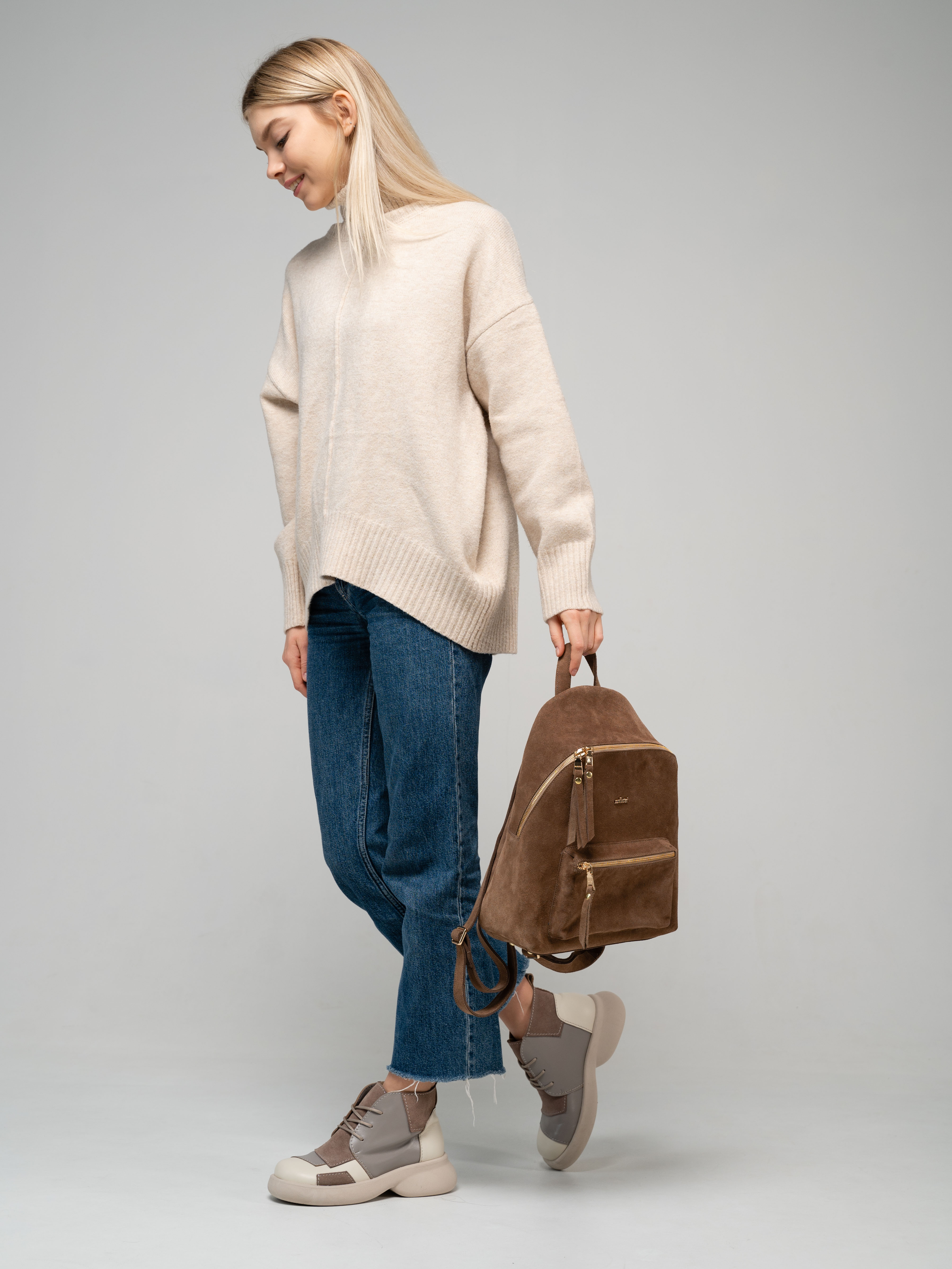 картинка Ботинки  ED'ART 305.927'be. бежевый латте капучино замша от интернет магазина