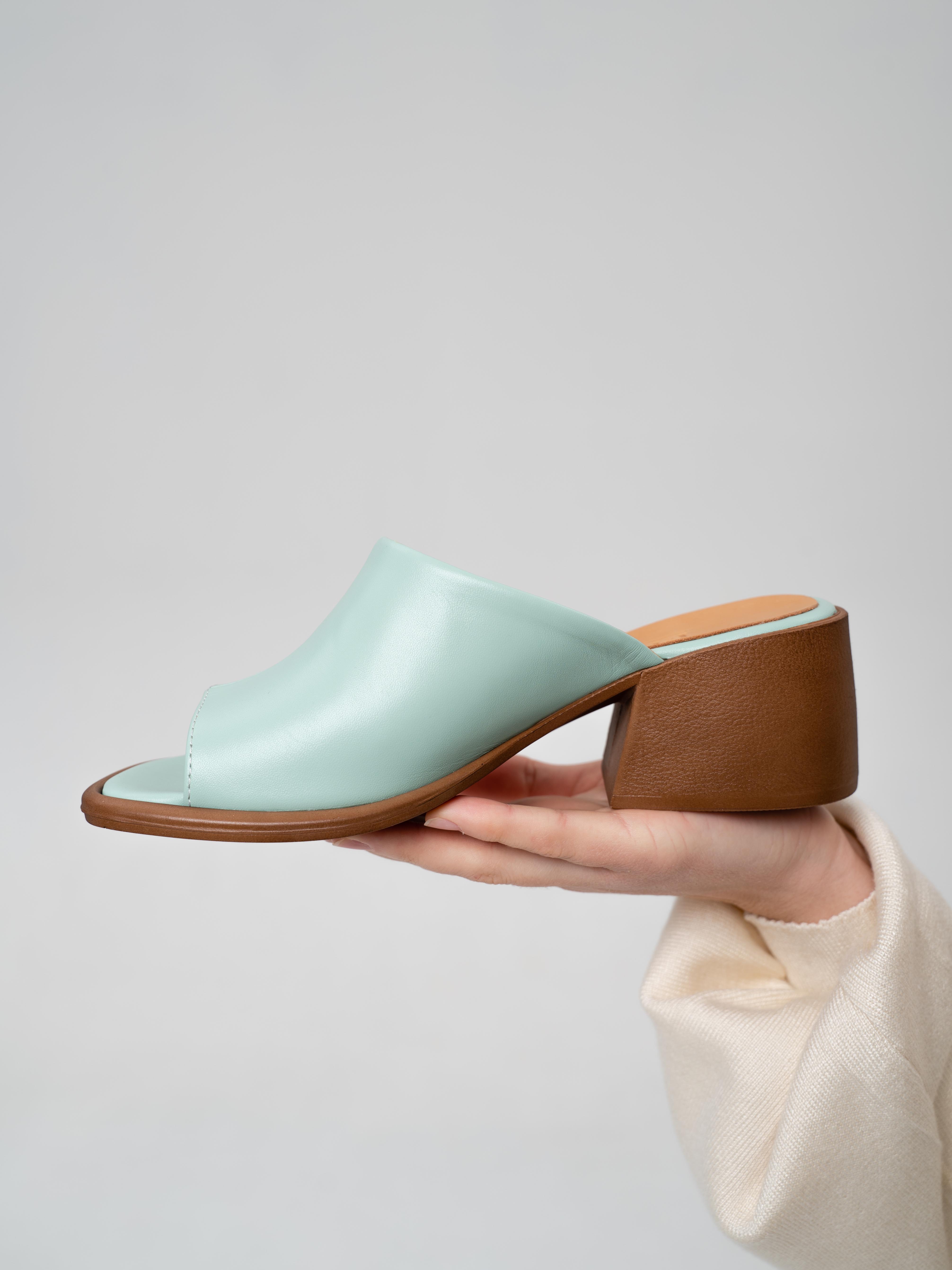 картинка Босоножки ED'ART 4012.23663'br. Мята+коричневый от интернет магазина