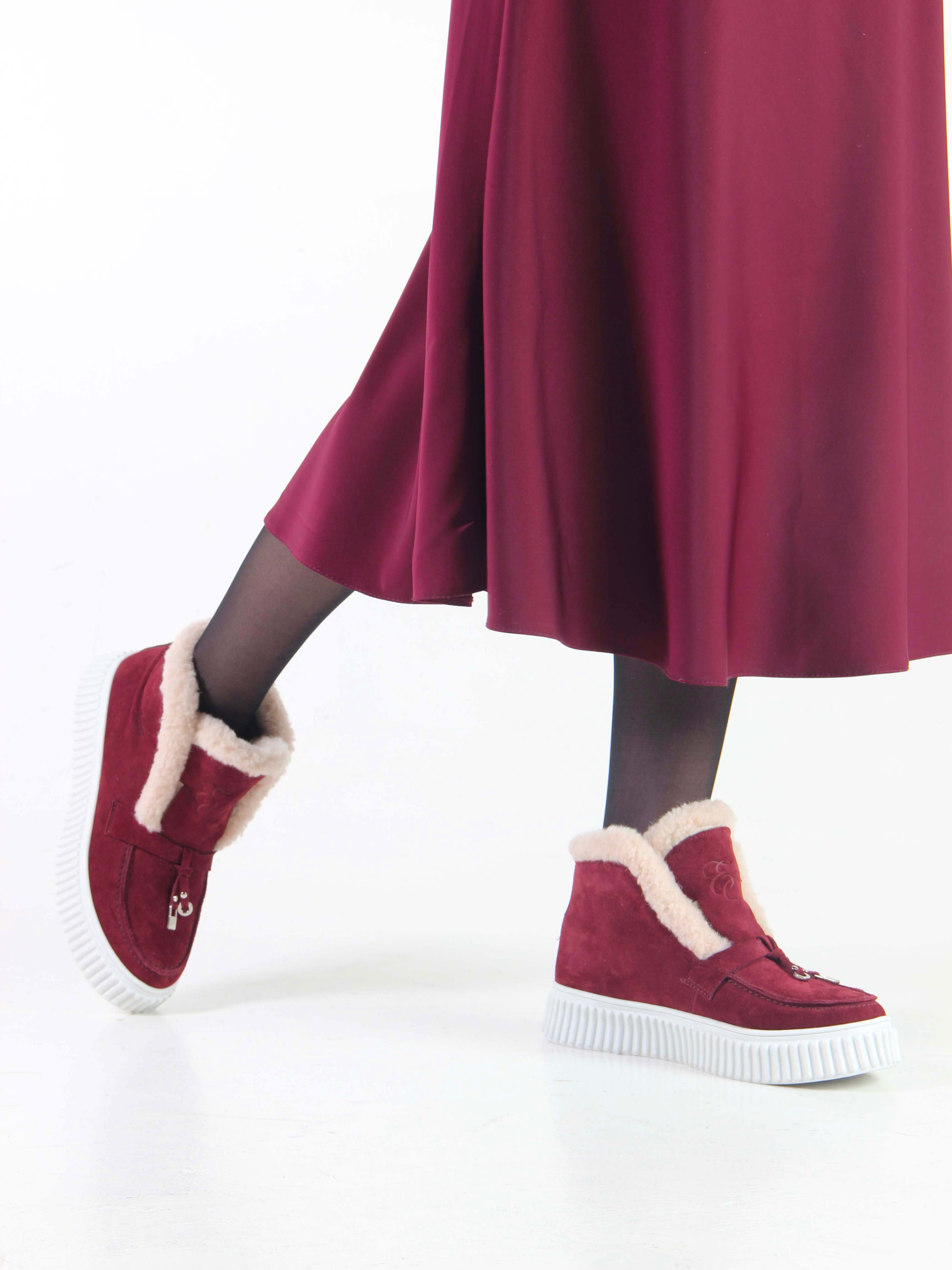 картинка Ботинки ED'ART 307.от11'w. бордовый замша от интернет магазина