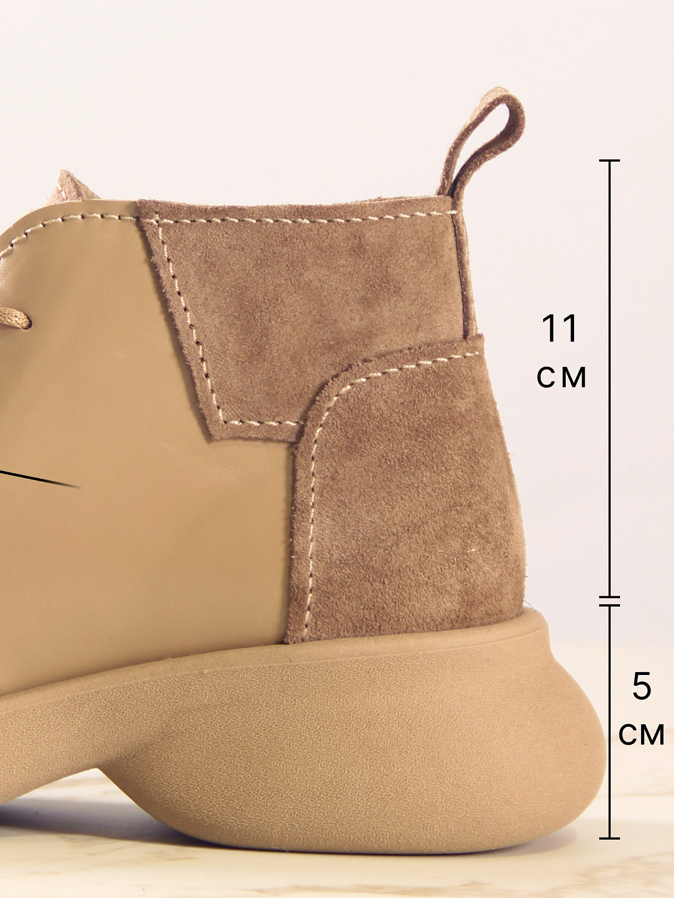 картинка Ботинки  ED'ART 305.927'ka. Круассан+коричневый капучино замша от интернет магазина