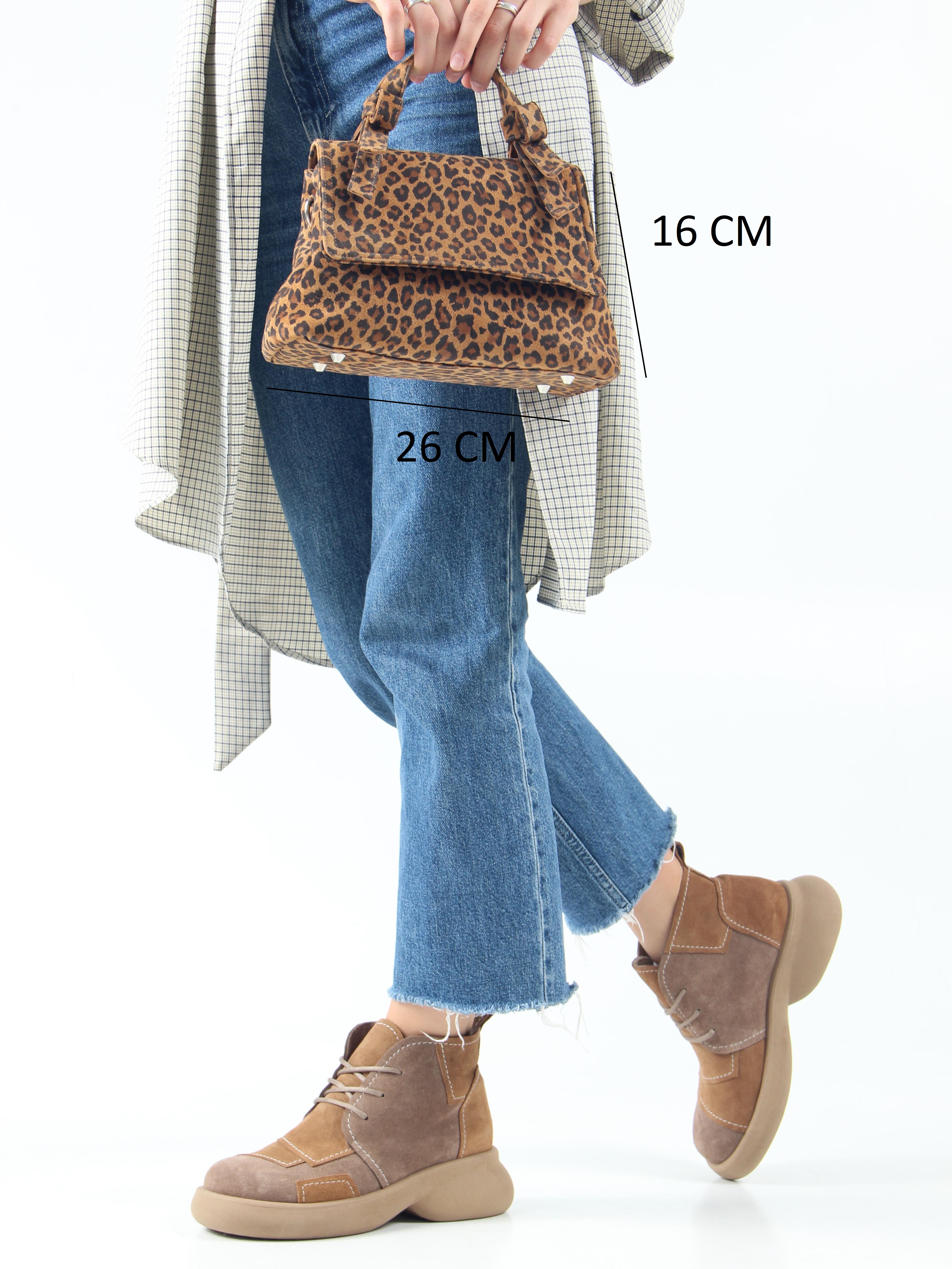 картинка Сумка-клатч ED'ART s06.коричневый леопард от интернет магазина