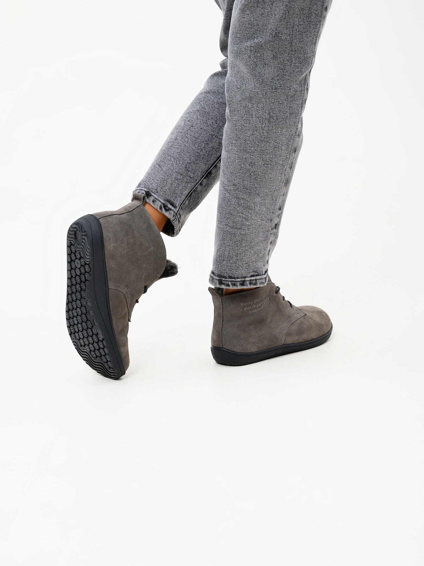 картинка Босоногие ботинки  ED'ART 208.NATA'bl. Серый замок замша от интернет магазина