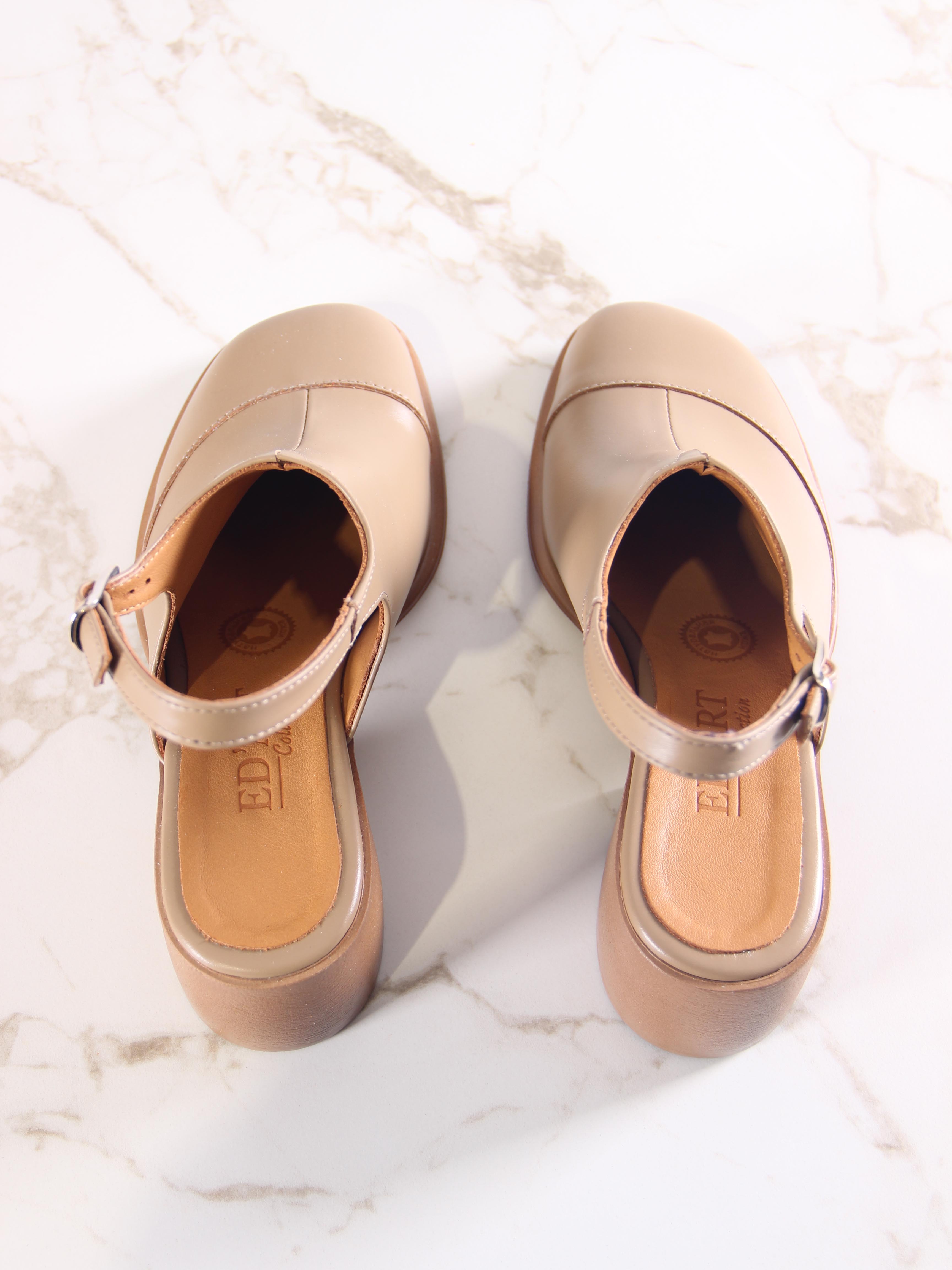 картинка Босоножки ED'ART 5133.23663'be. Круассан майами+коричневый от интернет магазина