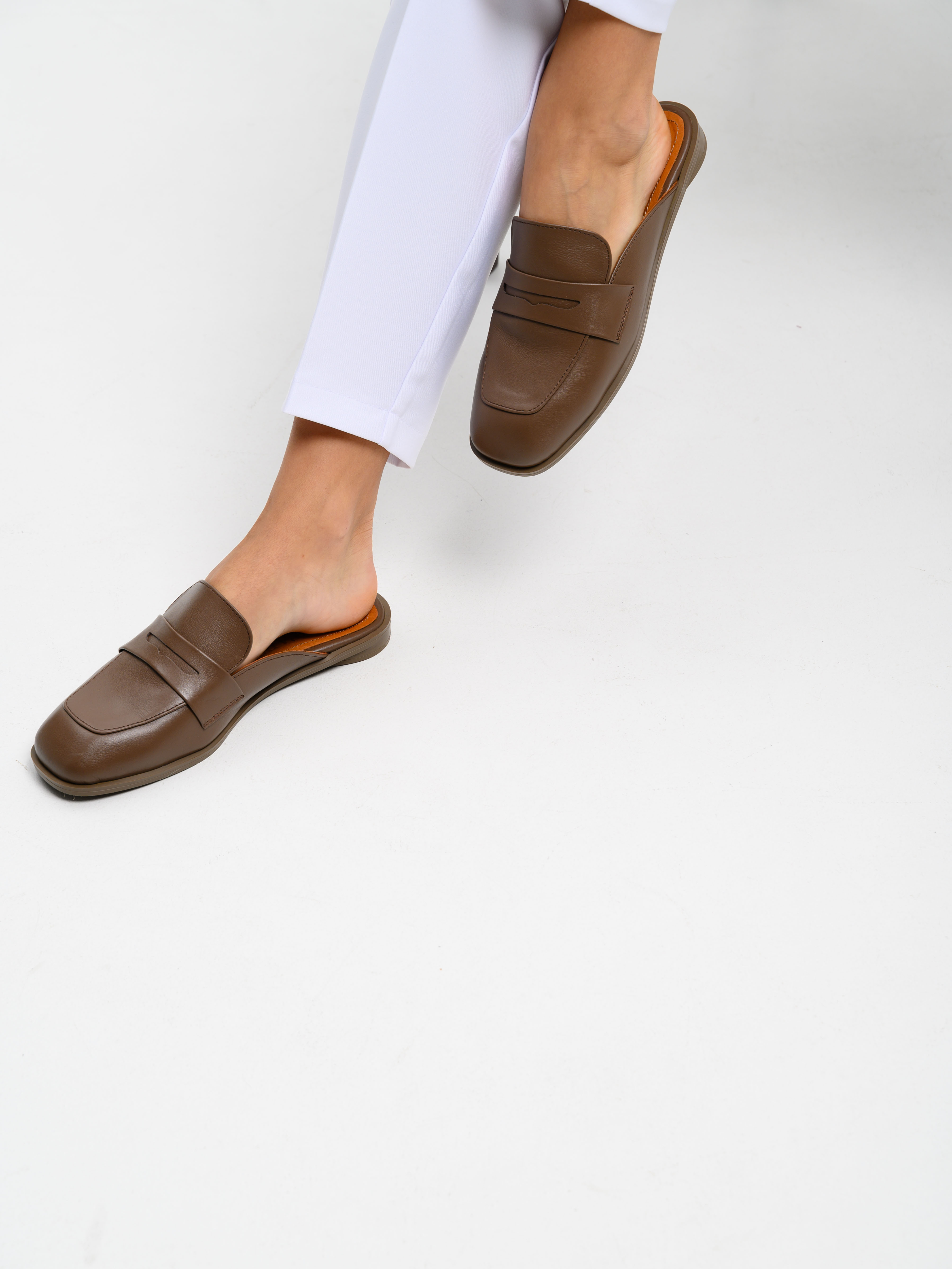 картинка Мюли ED'ART 1072.подиум205'br. Коричневый от интернет магазина