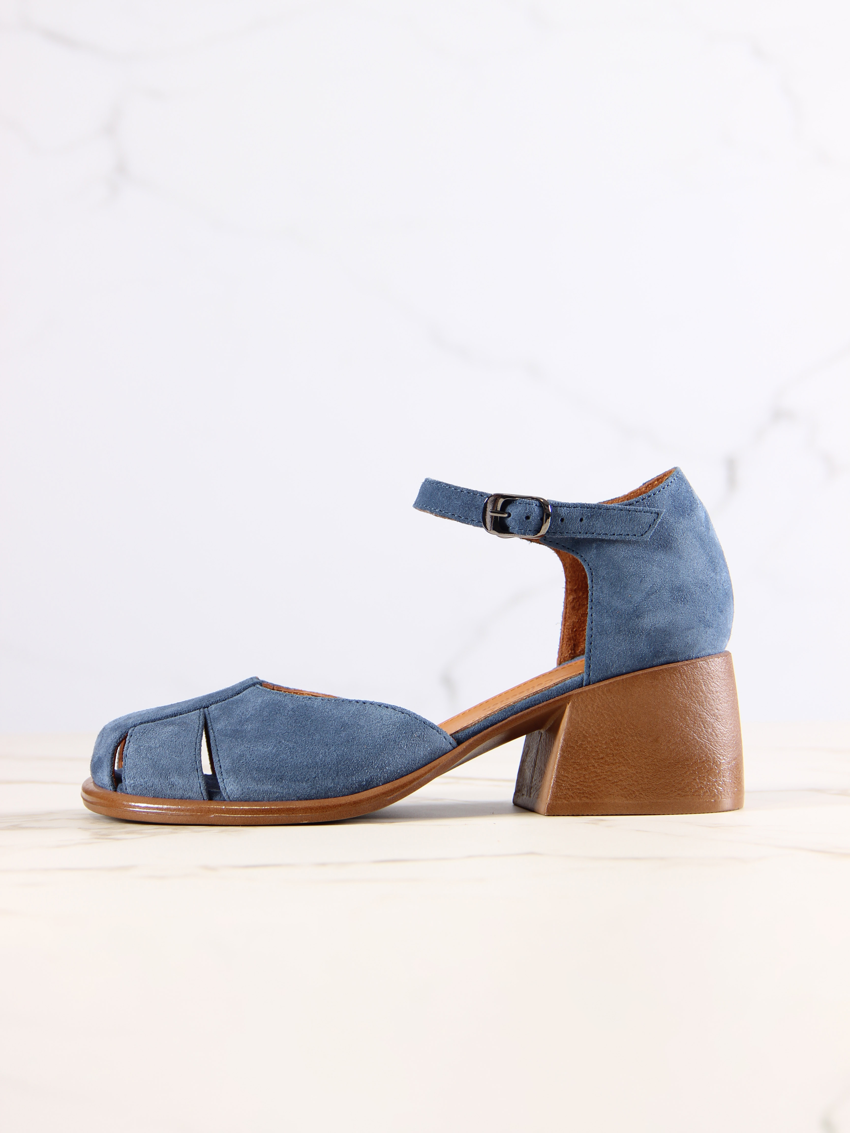 картинка Босоножки ED'ART 5033.23663'bе.Синий велюр от интернет магазина