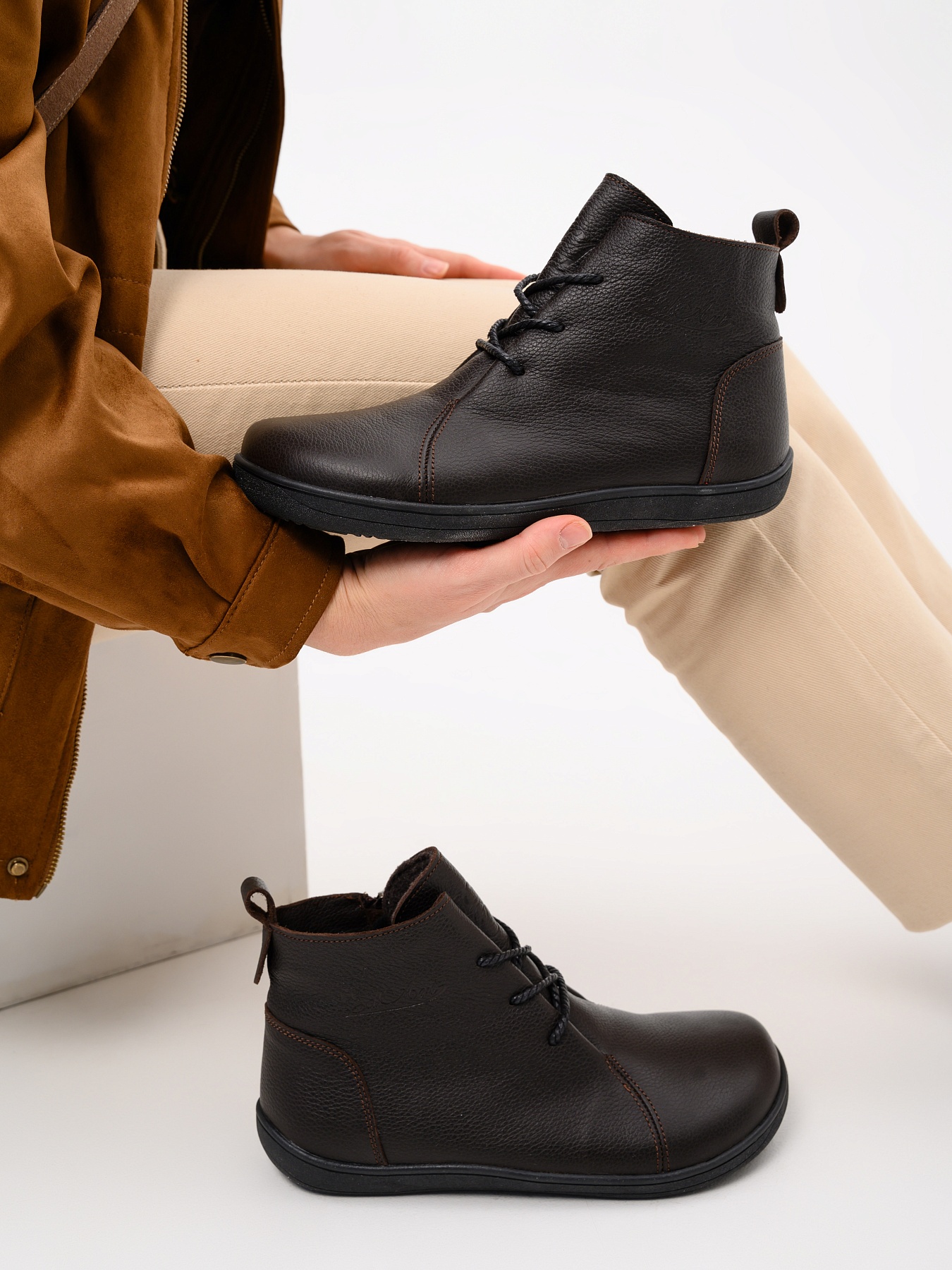 картинка Босоногие ботинки  ED'ART 352.NATA'bl.Темно-коричневая оттима от интернет магазина