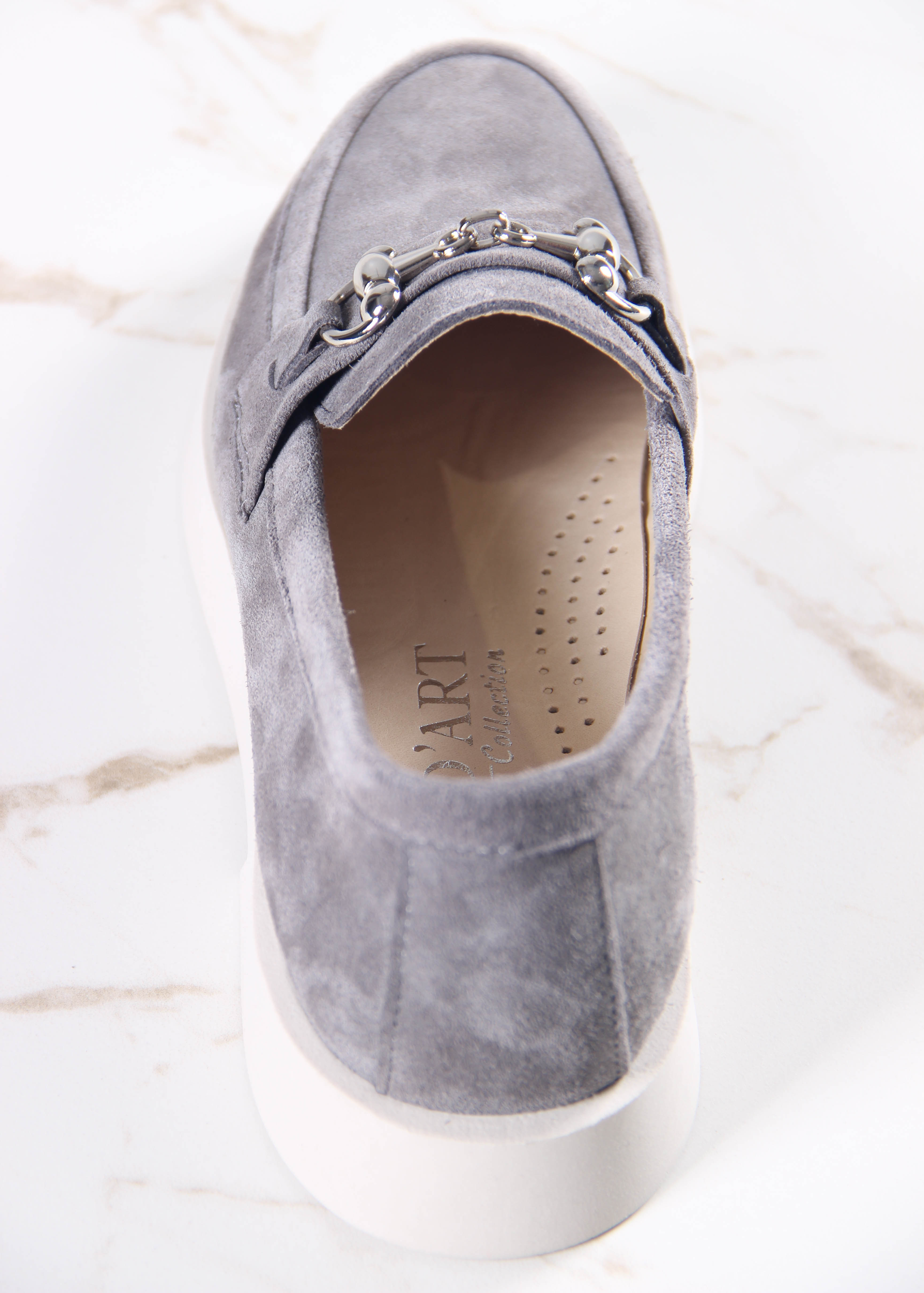 картинка Лоферы туфли ED'ART 172.1841'be. серая замша от интернет магазина