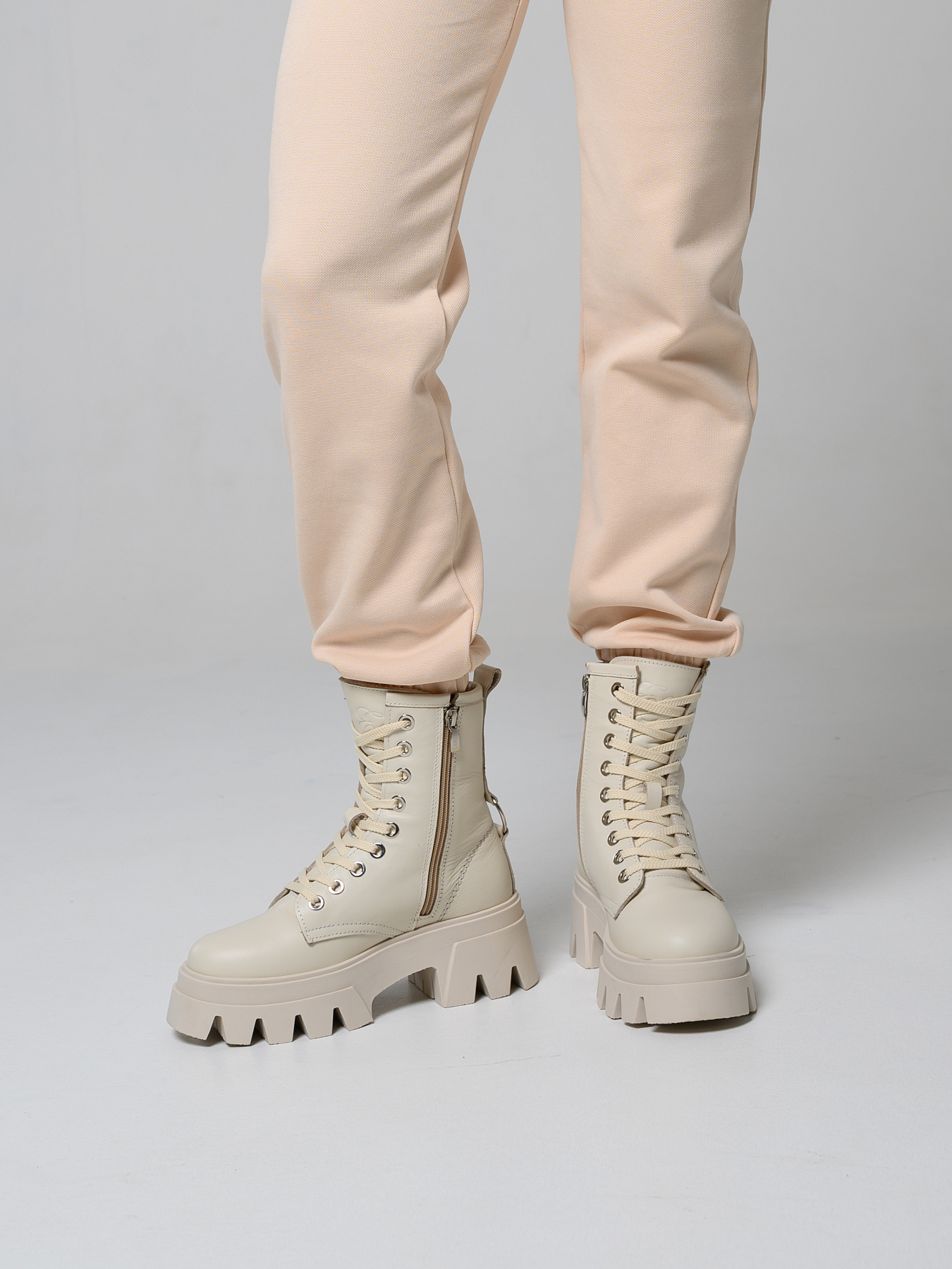 картинка Ботинки ED'ART 329.зиплайн'be. бежевый от интернет магазина