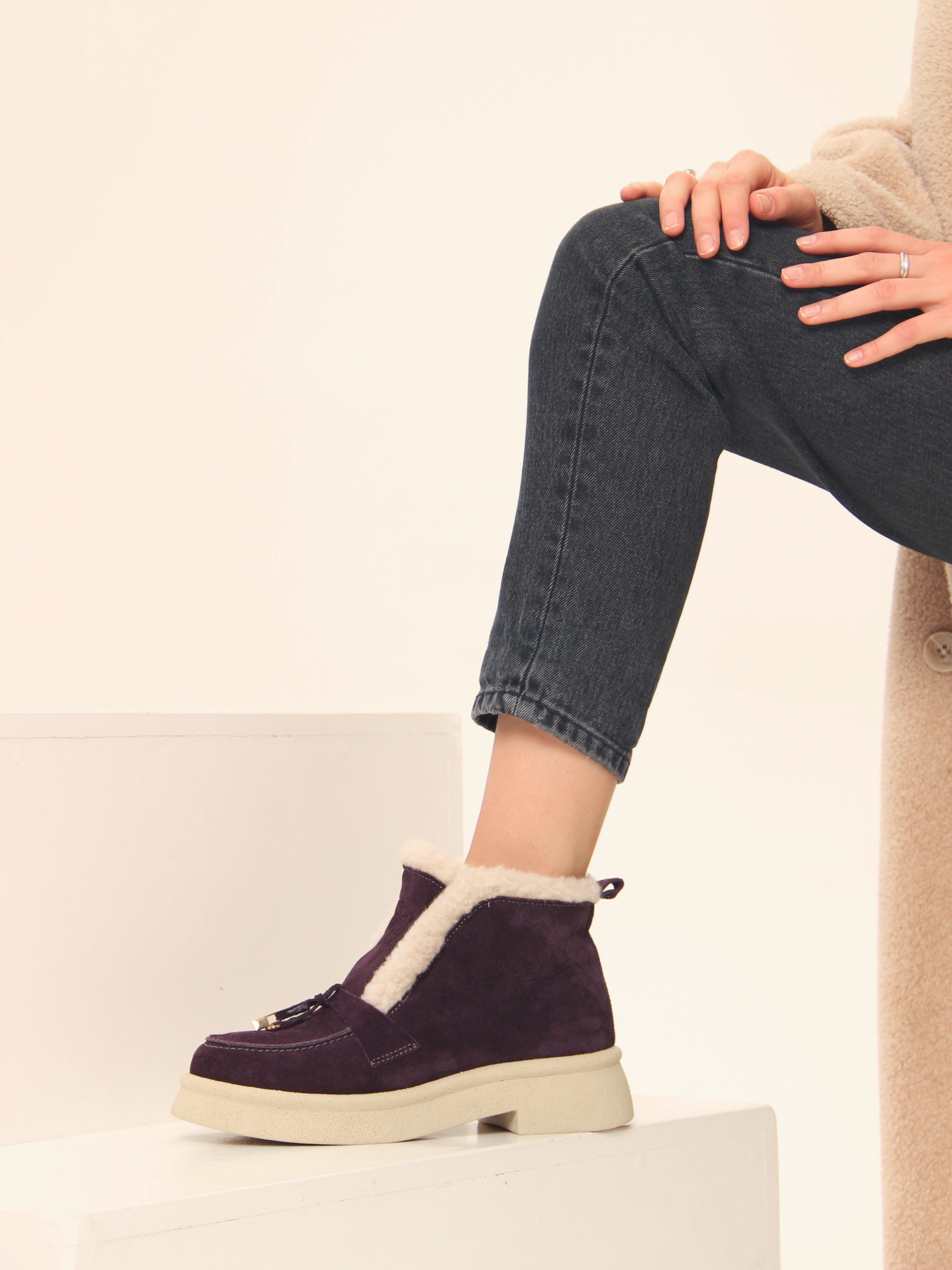 картинка Ботинки ED'ART 307.florida 'be.сливовая замша от интернет магазина