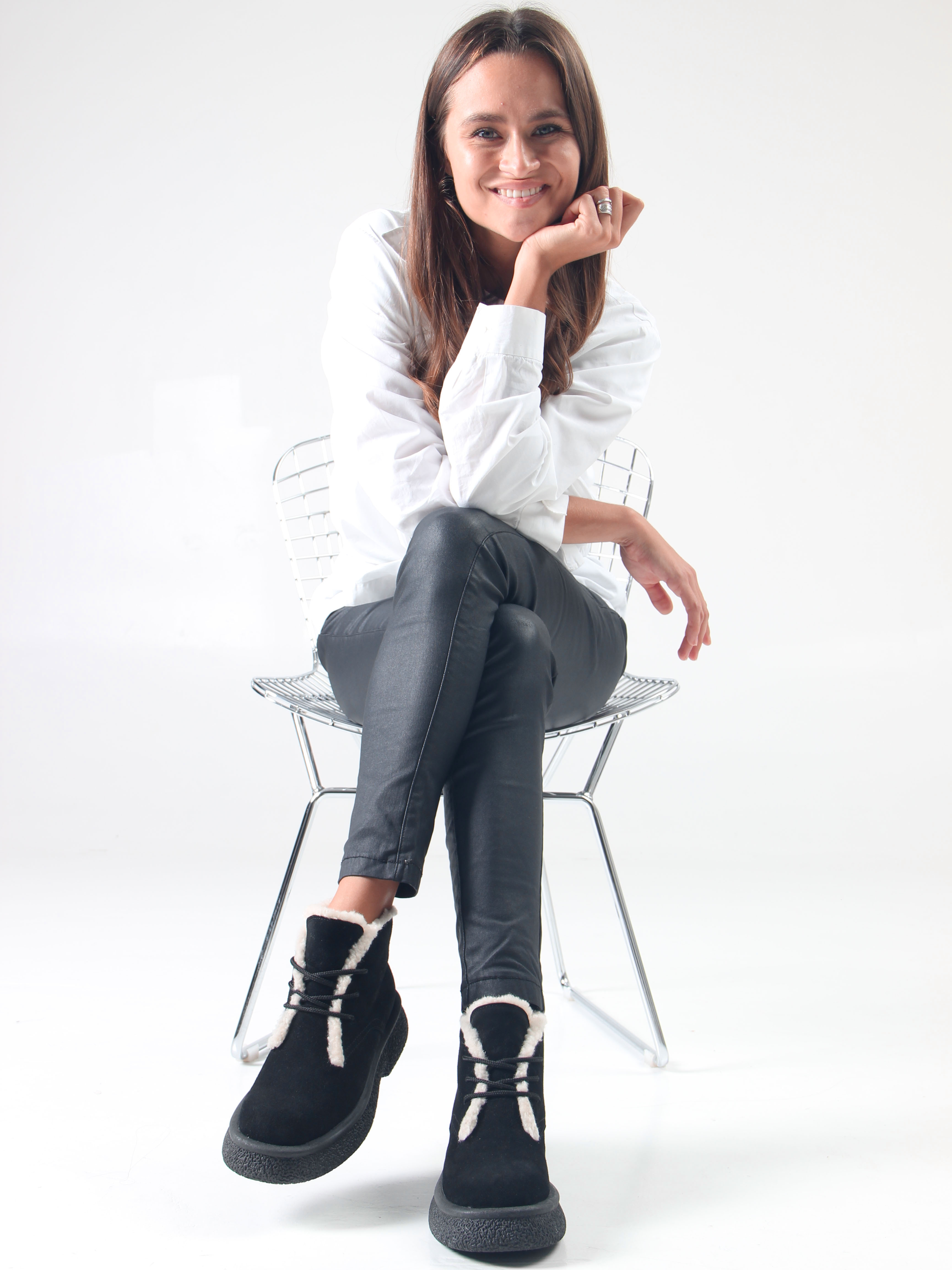 картинка Ботинки ED'ART 308.агата'bl. черный замша от интернет магазина