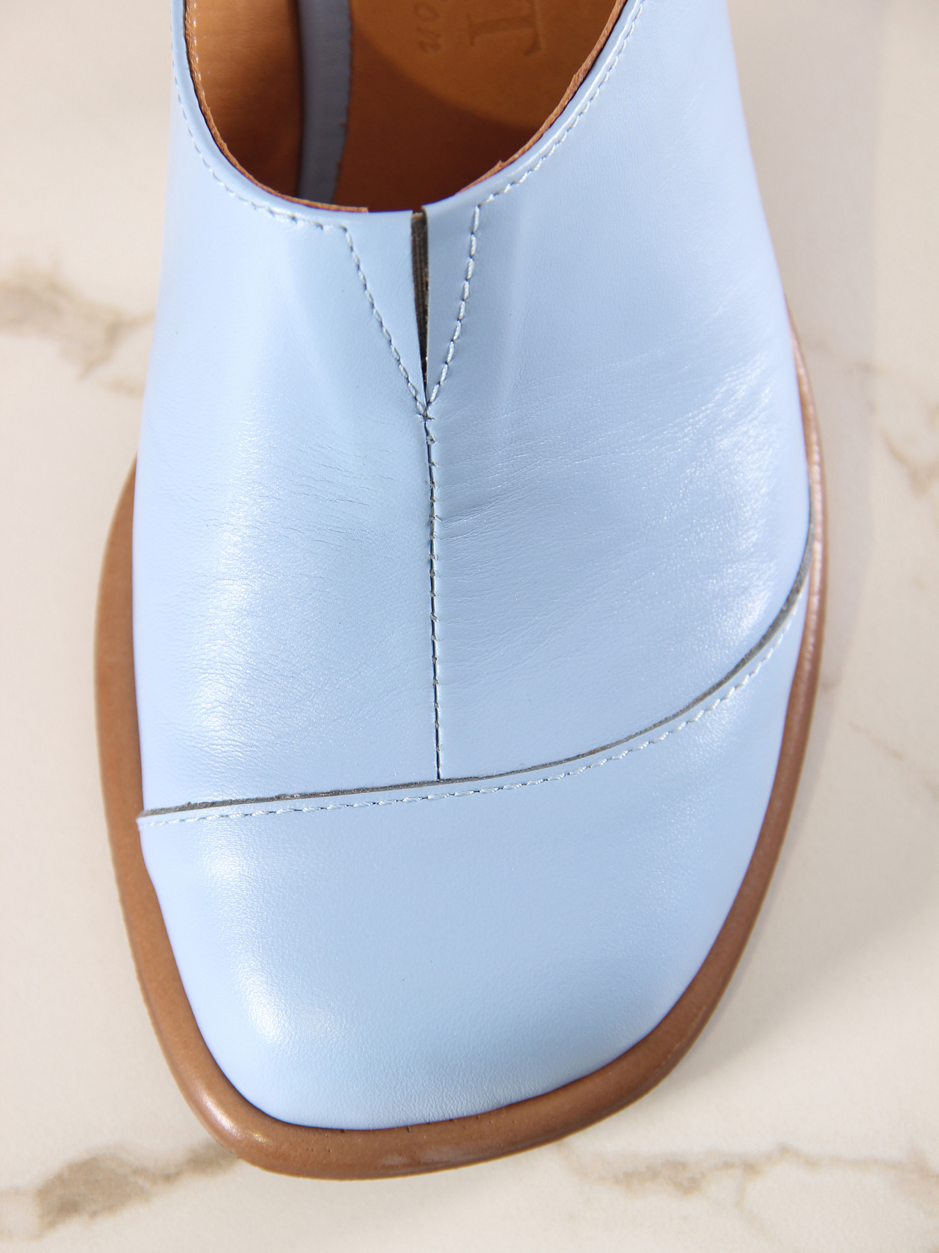 картинка Сабо ED'ART 5132.23663'br. Голубая виктория+коричневый от интернет магазина