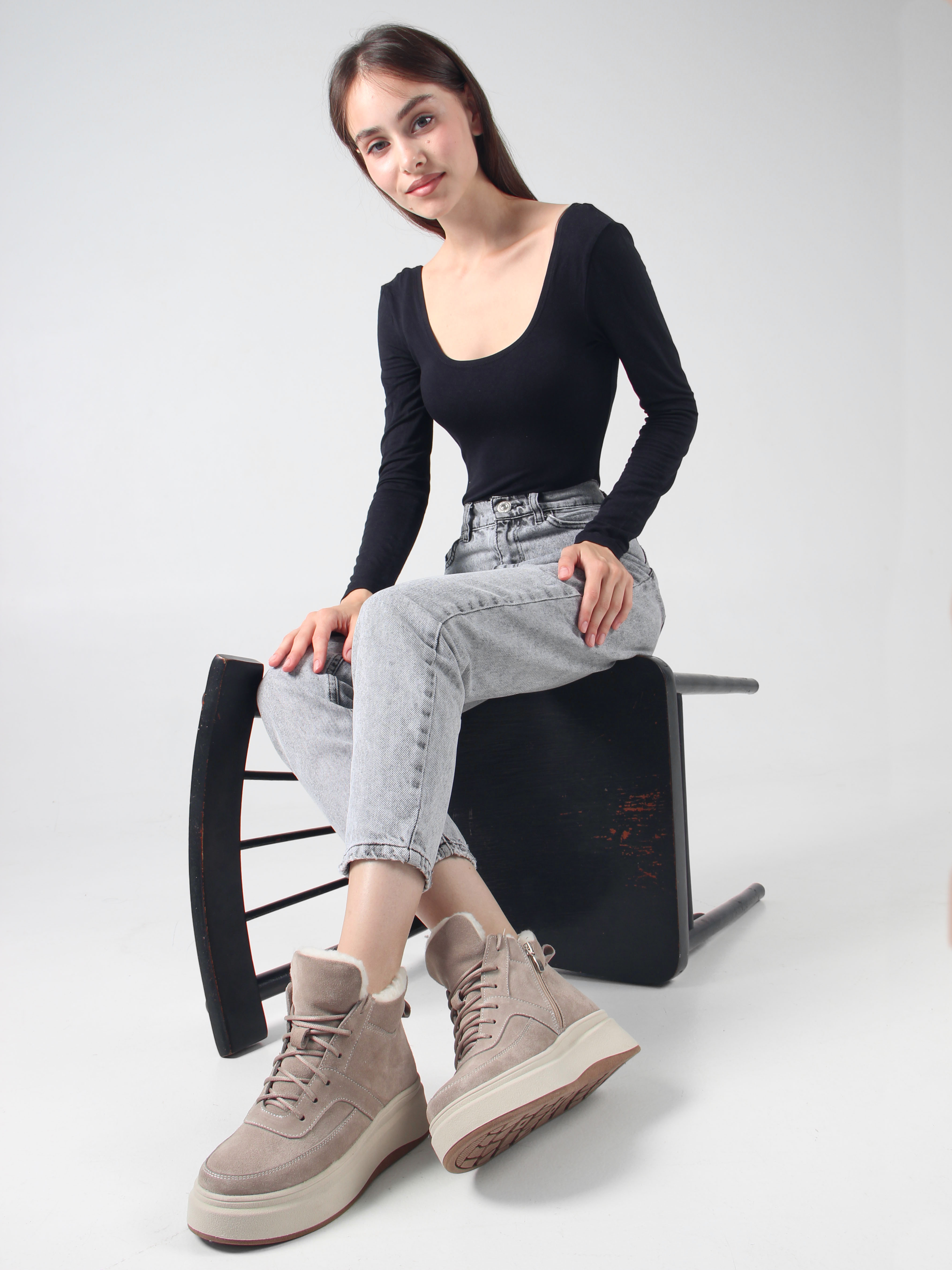 картинка Ботинки ED'ART 260.windy'be. каменный замш от интернет магазина