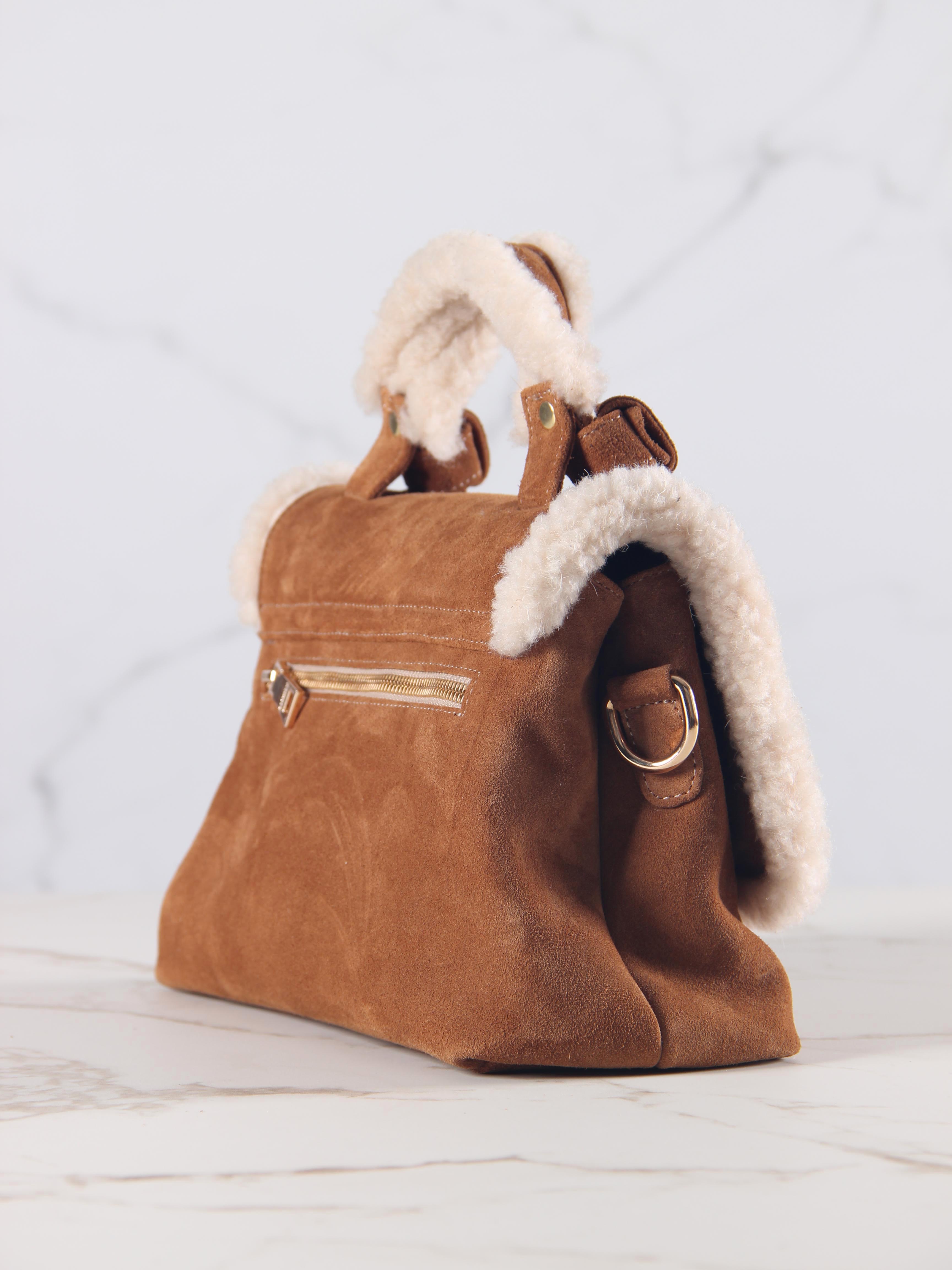 картинка Сумка-клатч ED'ART s06z.светло коричневая замша от интернет магазина