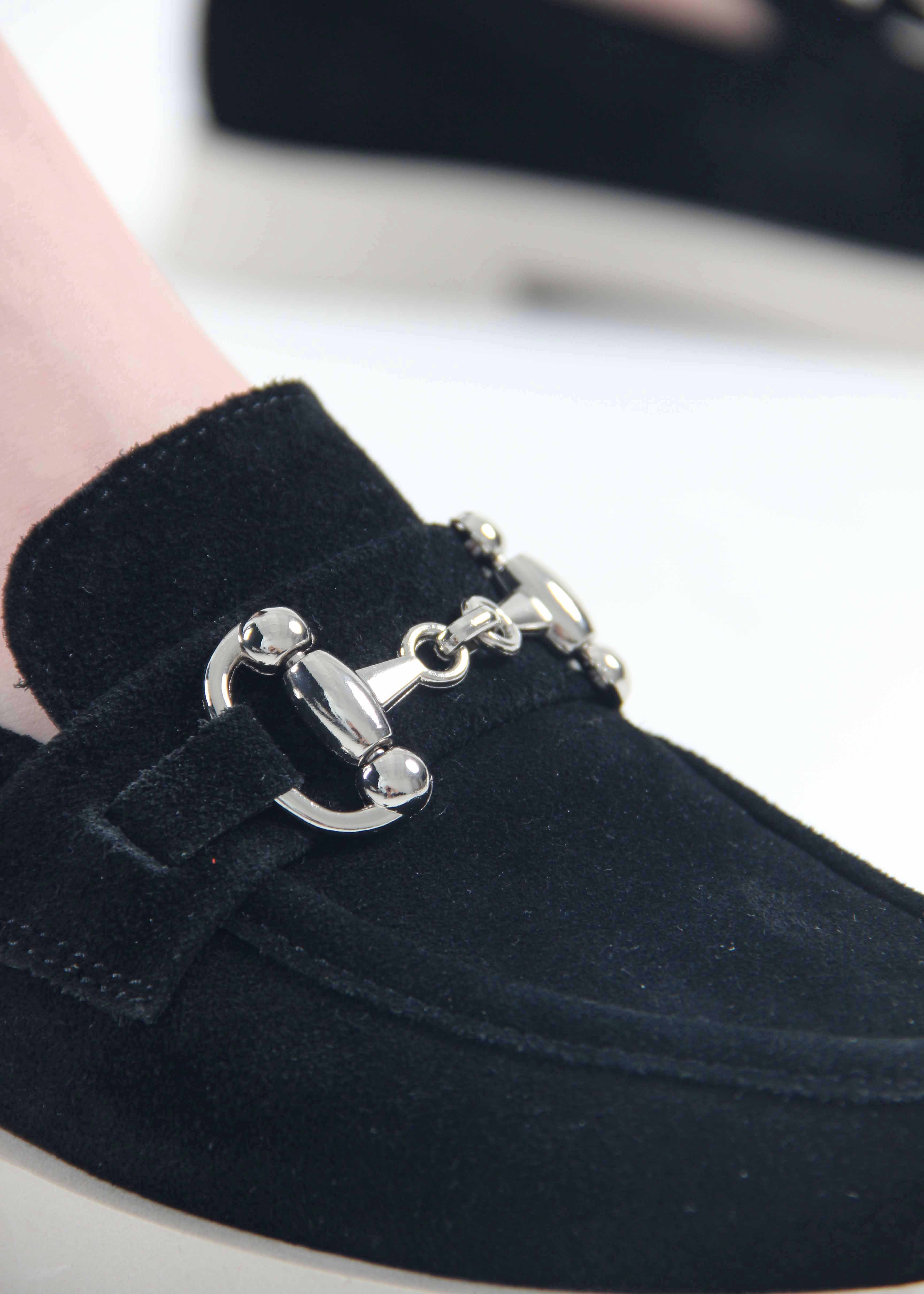 картинка Лоферы туфли ED'ART 172.1841'be. черная замша от интернет магазина