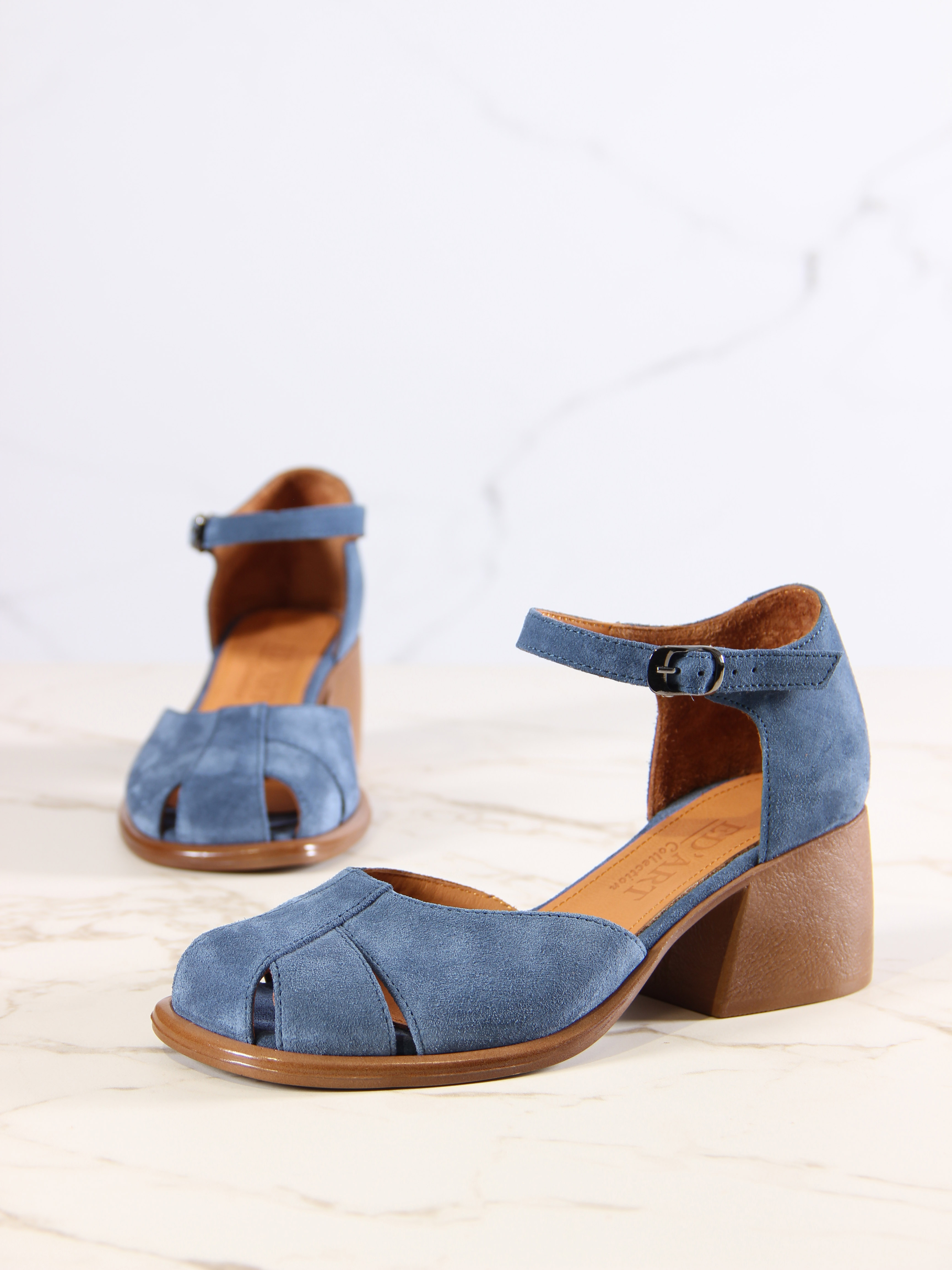 картинка Босоножки ED'ART 5033.23663'bе.Синий велюр от интернет магазина