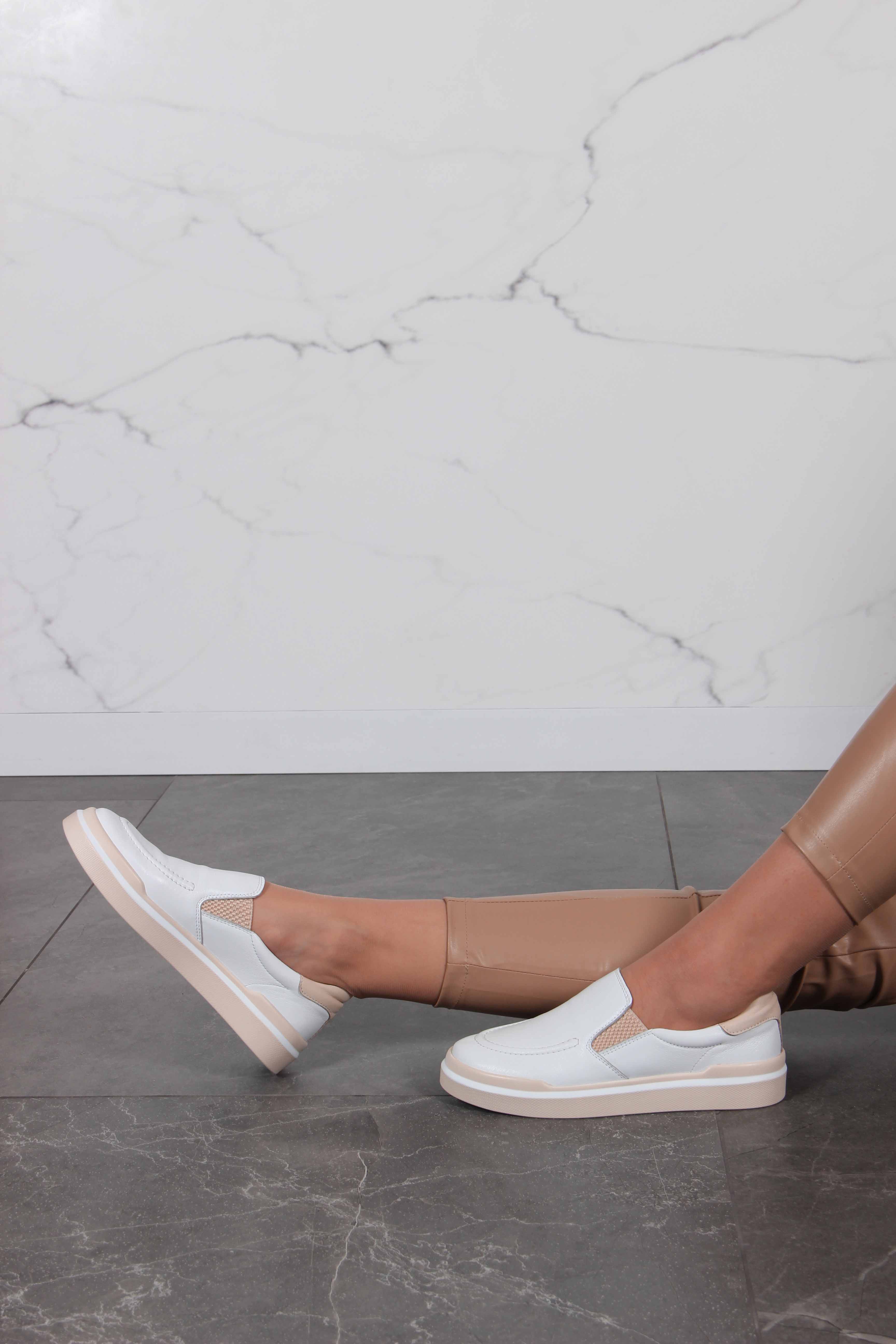 картинка Слипоны ED'ART 124.Paloma"be/w.Белый от интернет магазина