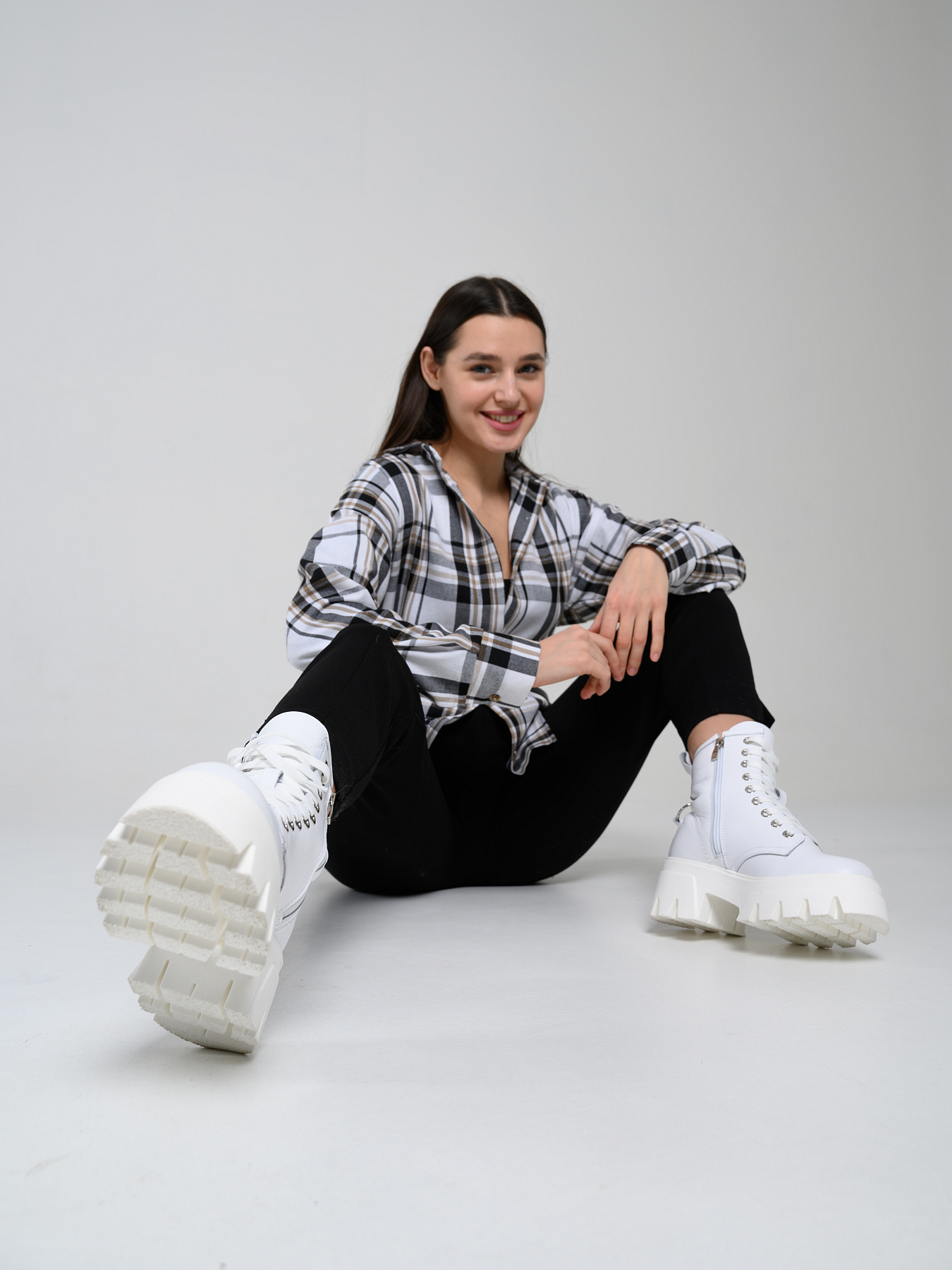 картинка Ботинки ED'ART 329.зиплайн'w. белый от интернет магазина