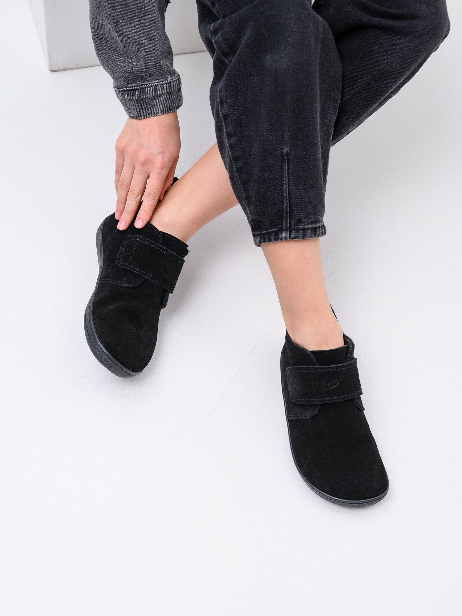 картинка Босоногие ботинки  ED'ART 209.NATA'bl.Черная замша от интернет магазина