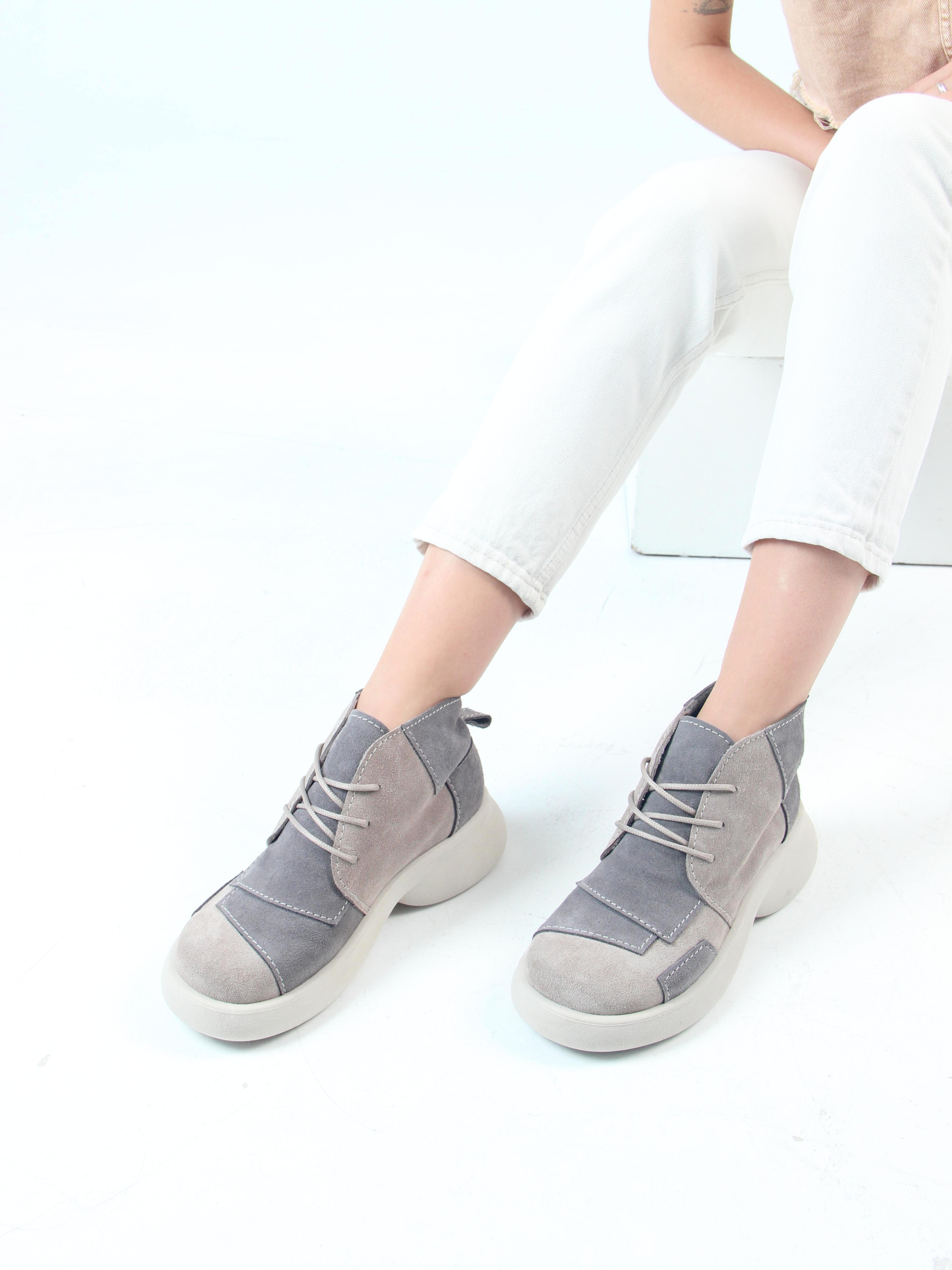 картинка Ботинки  ED'ART 305.927'be. ваниль серый  замша от интернет магазина