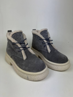 Ботинки ED'ART 308.001'be. серый замок замша уценка