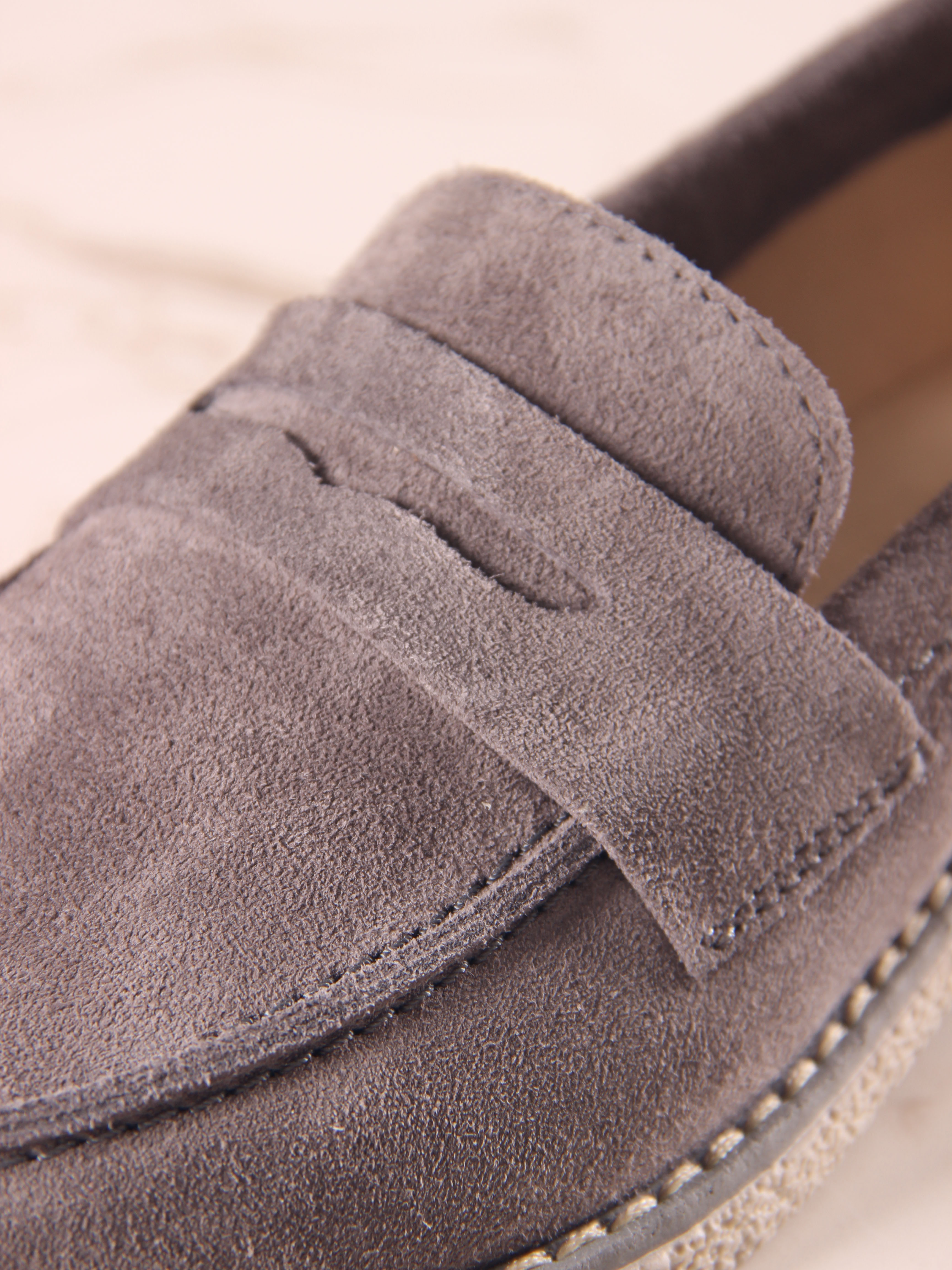 картинка Лоферы ED'ART 176.rose'gr. серый замок замша от интернет магазина