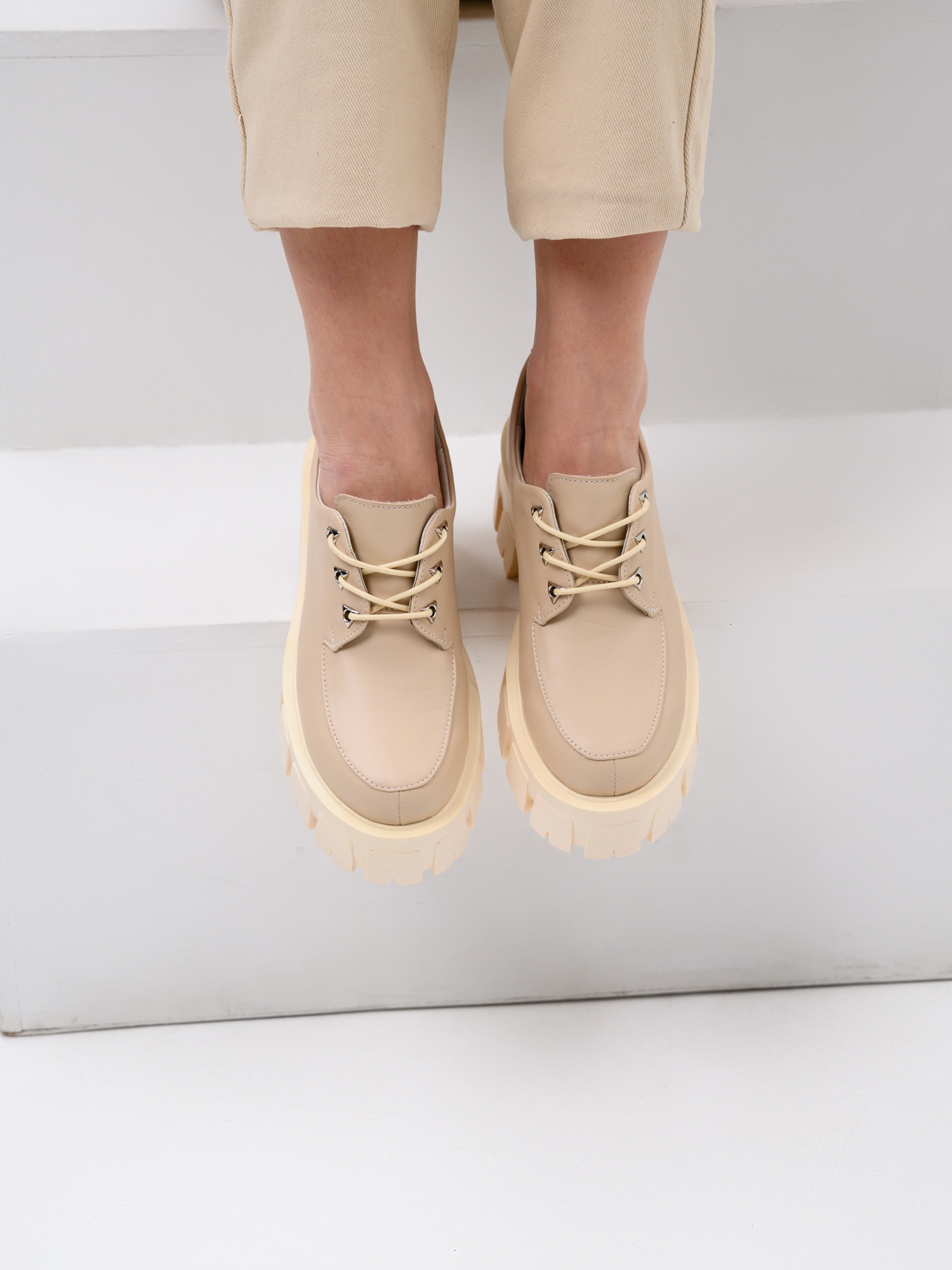 картинка Туфли полуботинки ED'ART 202.90200'm.Бежевый от интернет магазина