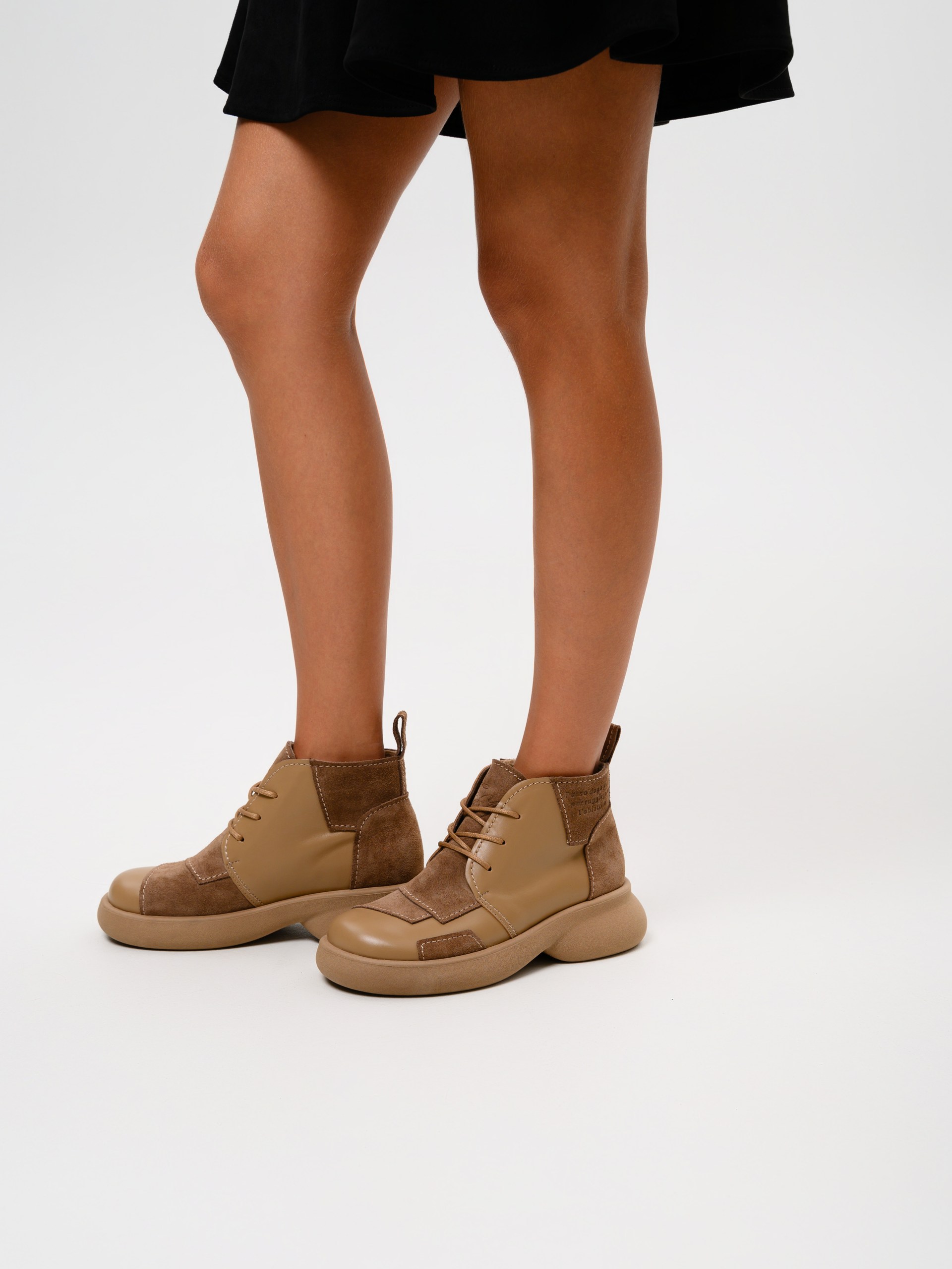 картинка Ботинки  ED'ART 305.927'ka. Круассан+коричневый капучино замша от интернет магазина