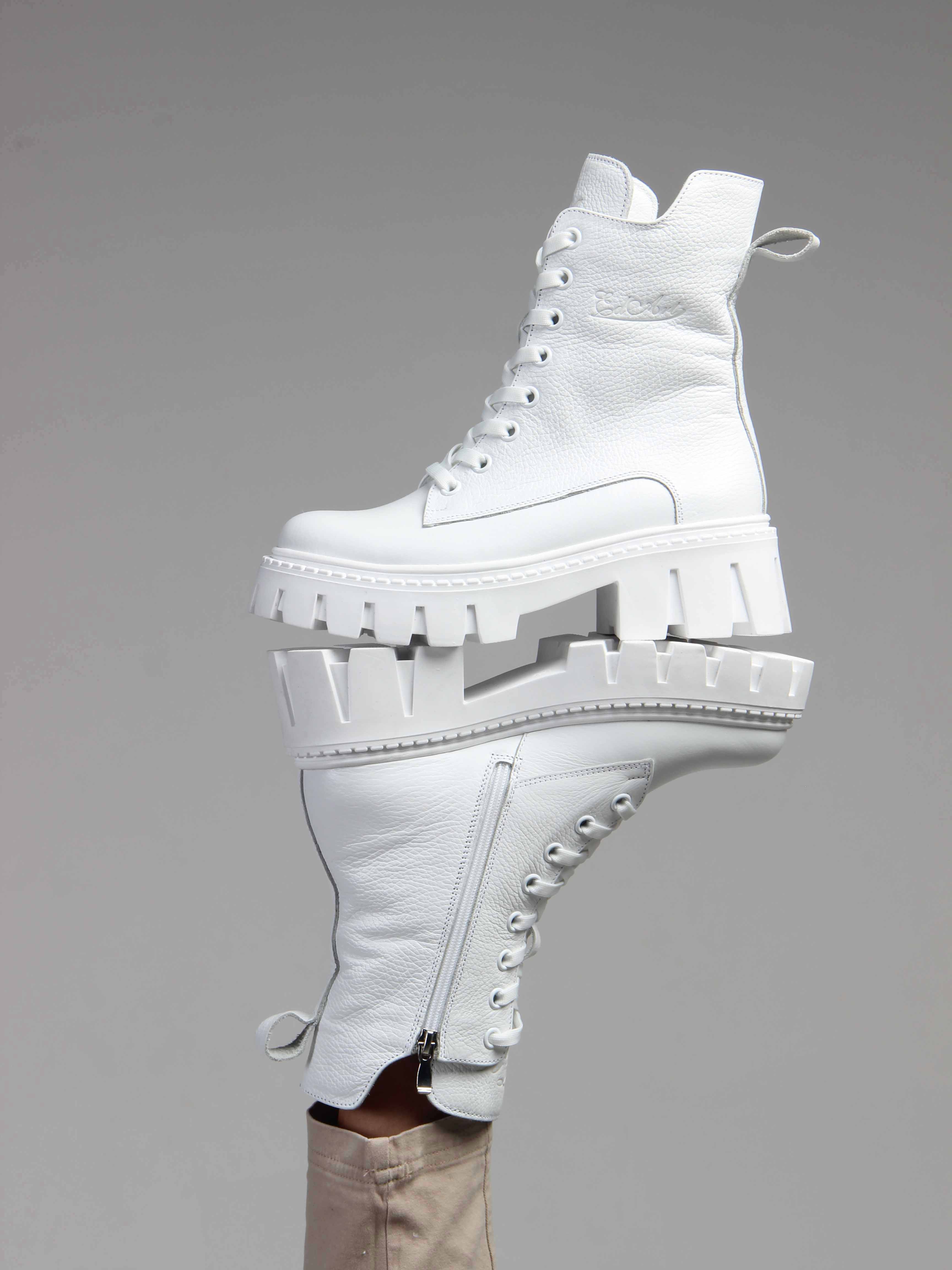 картинка Ботинки ED'ART 346.чанки'w. Белый бартон от интернет магазина