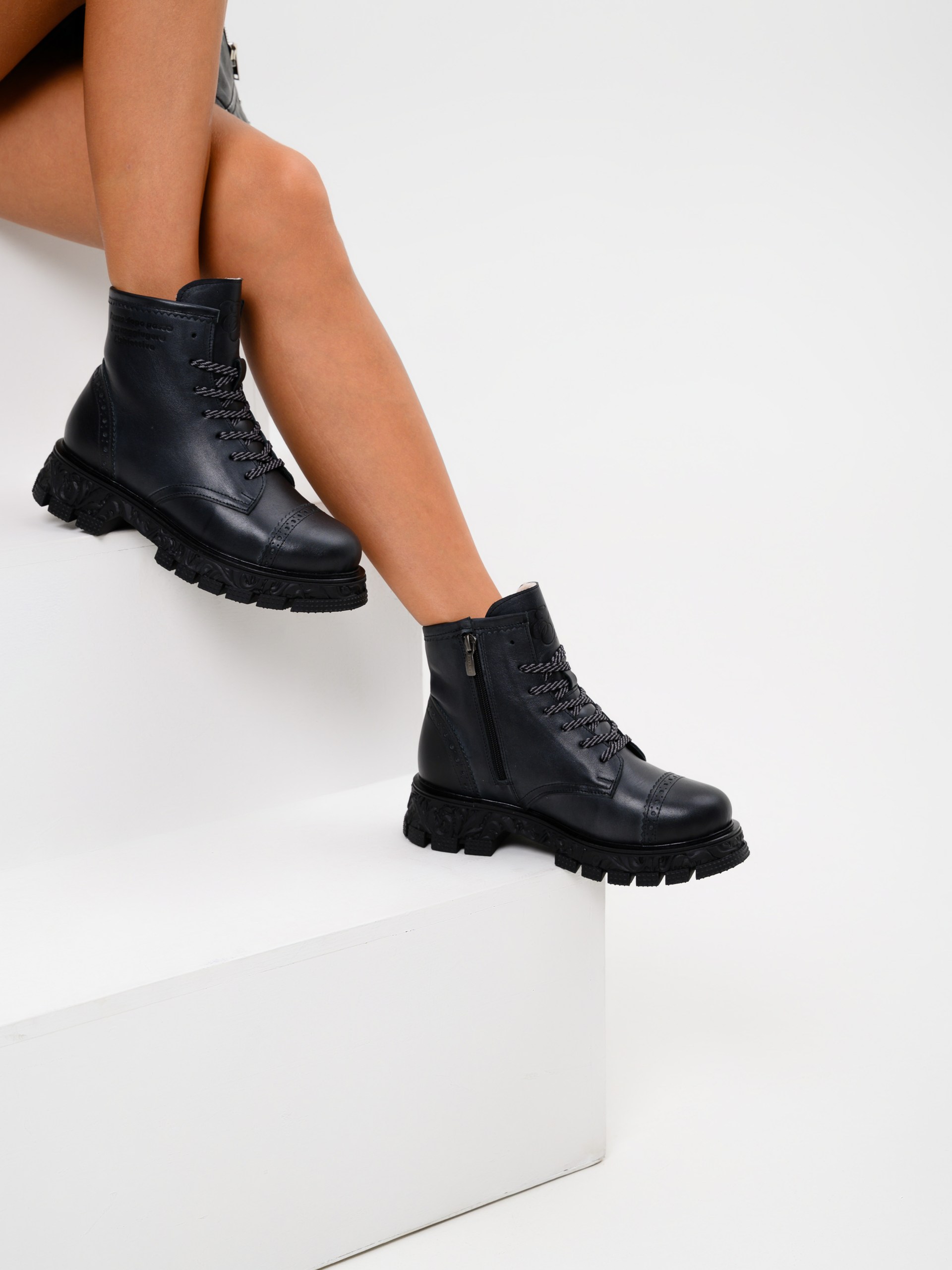 картинка Ботинки ED'ART 319.PODYUM141'bl. Вакса черная от интернет магазина