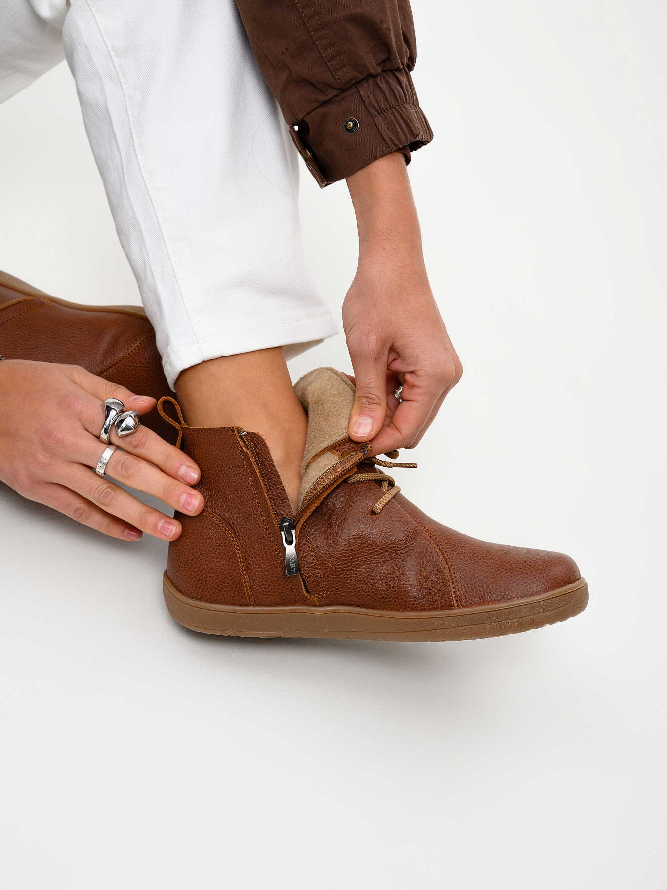 картинка Босоногие ботинки  ED'ART 352.NATA'br.Коньяк от интернет магазина