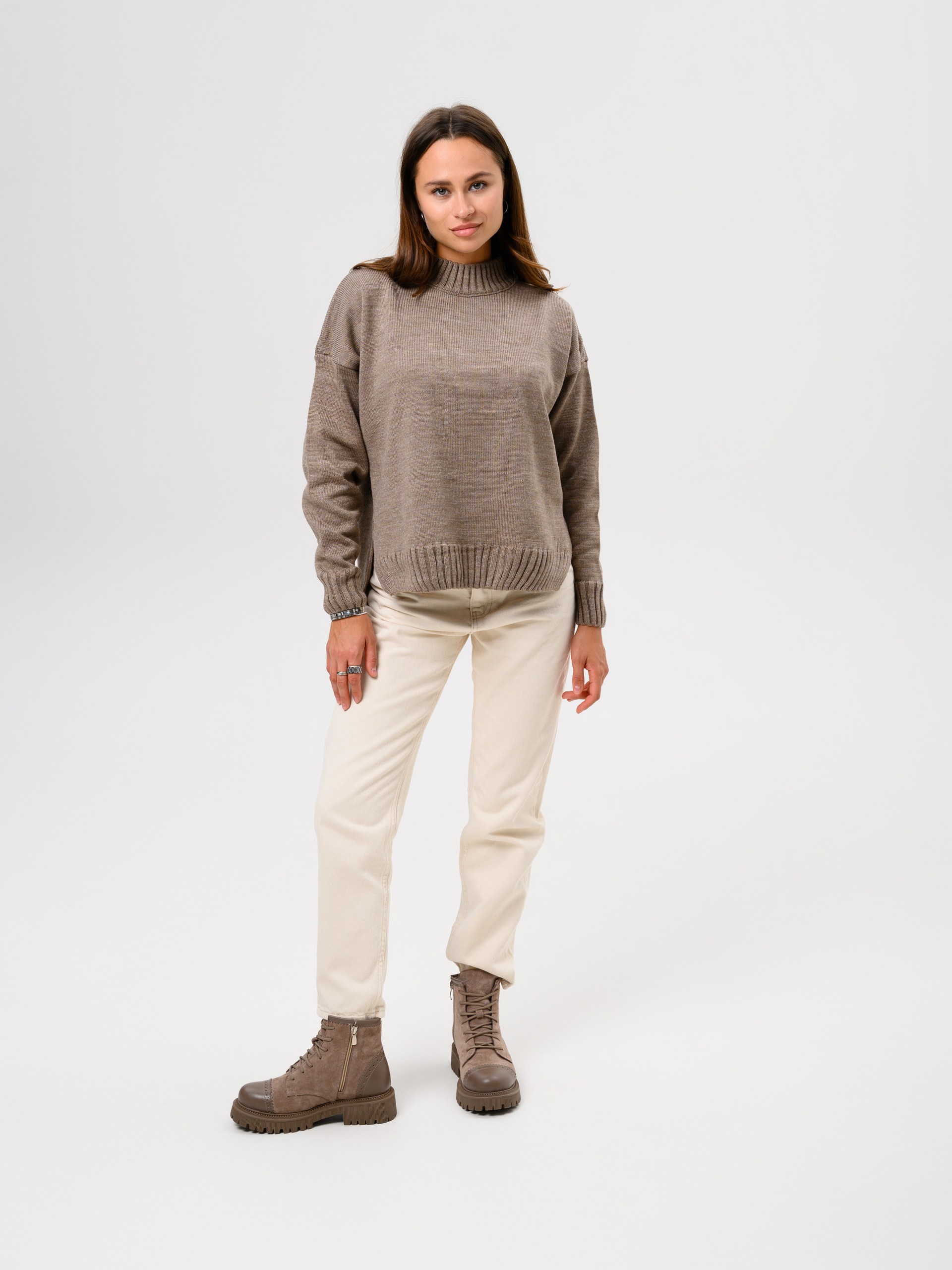 картинка Ботинки ED'ART 319.taskana'ka. Тауп майами+капучино замша от интернет магазина