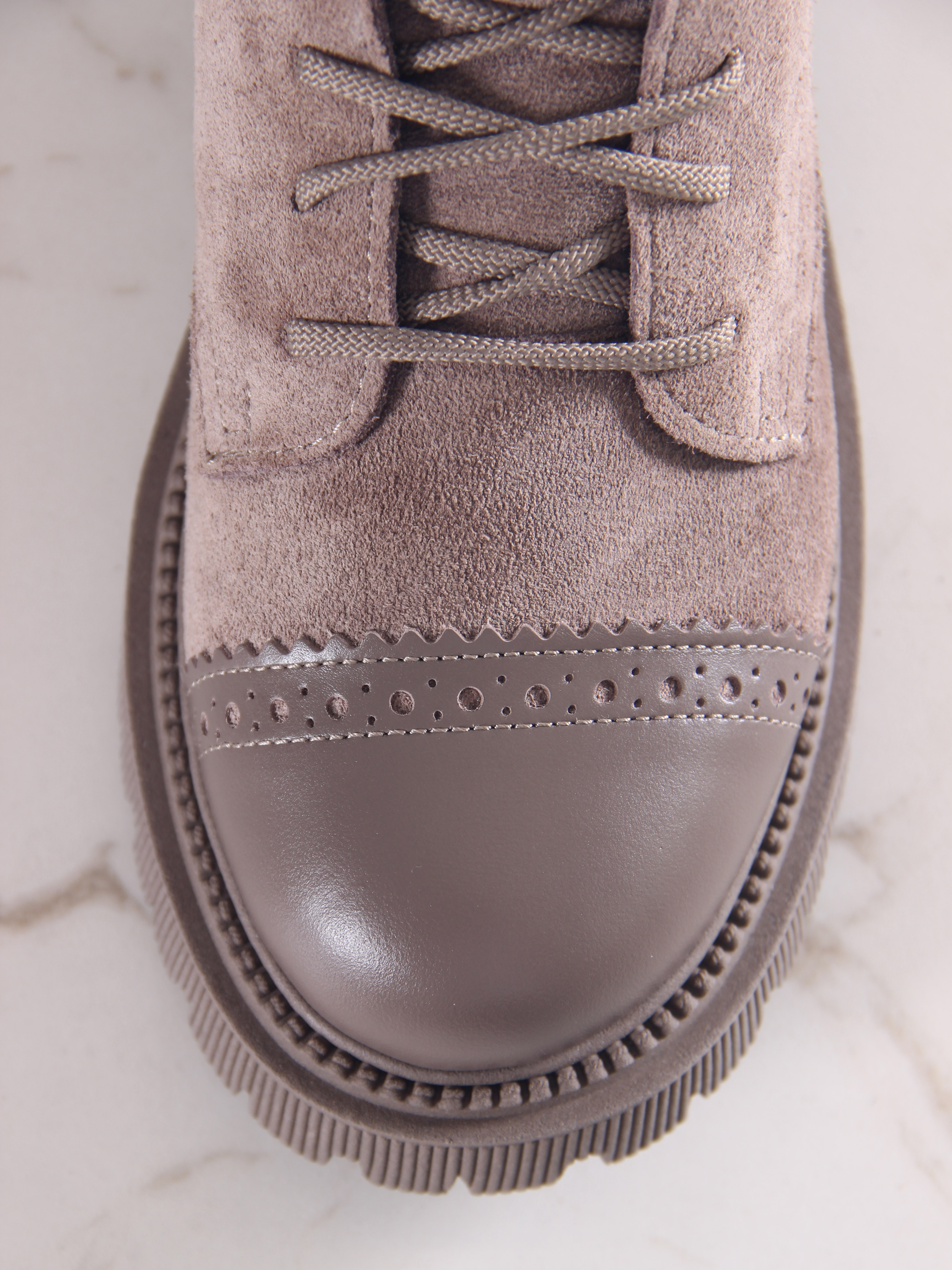 картинка Ботинки ED'ART 319.taskana'ka. Тауп майами+капучино замша от интернет магазина