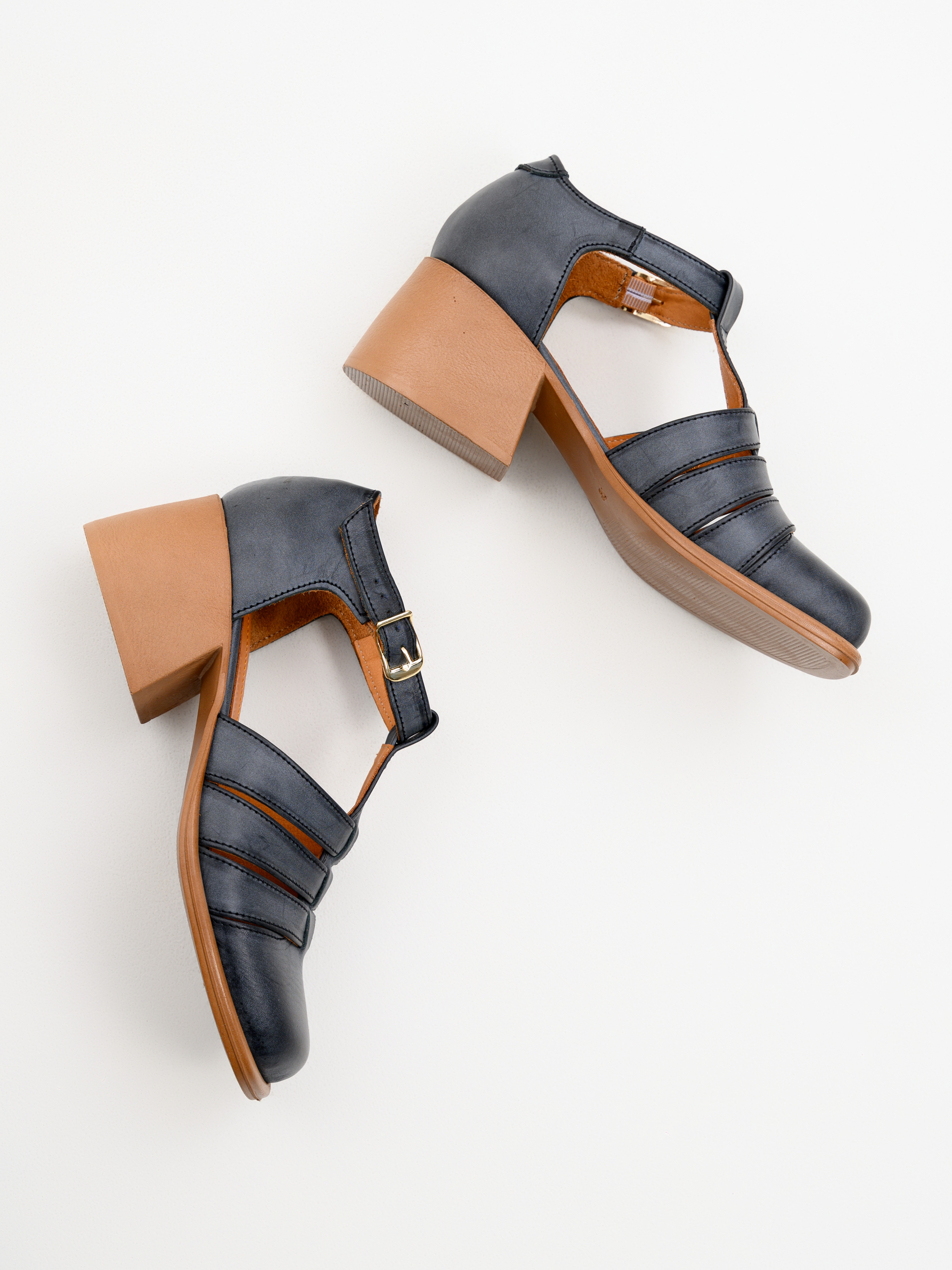 картинка Босоножки ED'ART 5036.23663'bе.Вакса черный+коричневый от интернет магазина