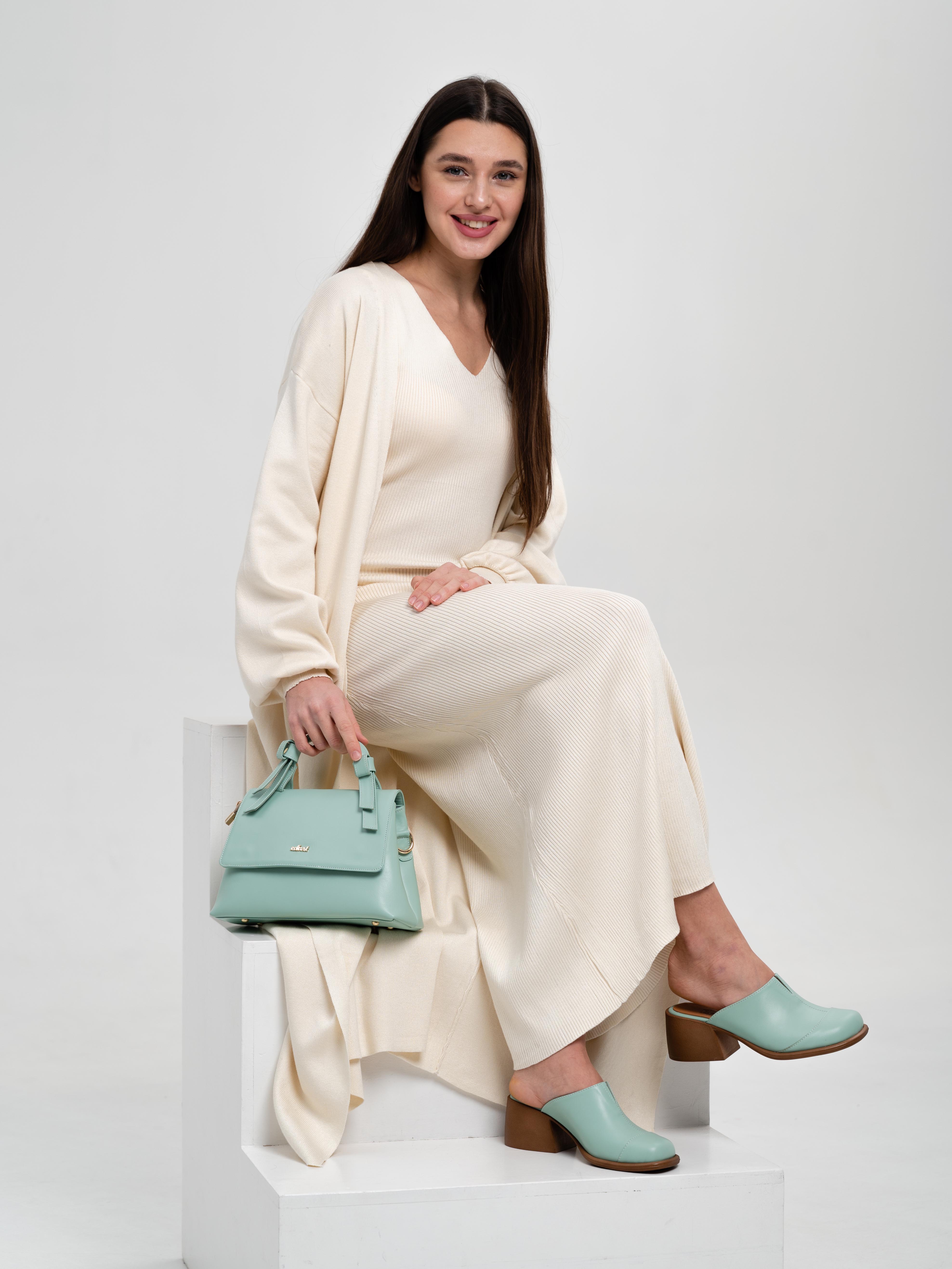 картинка Сабо ED'ART 5132.23663'br. мята+коричневый от интернет магазина