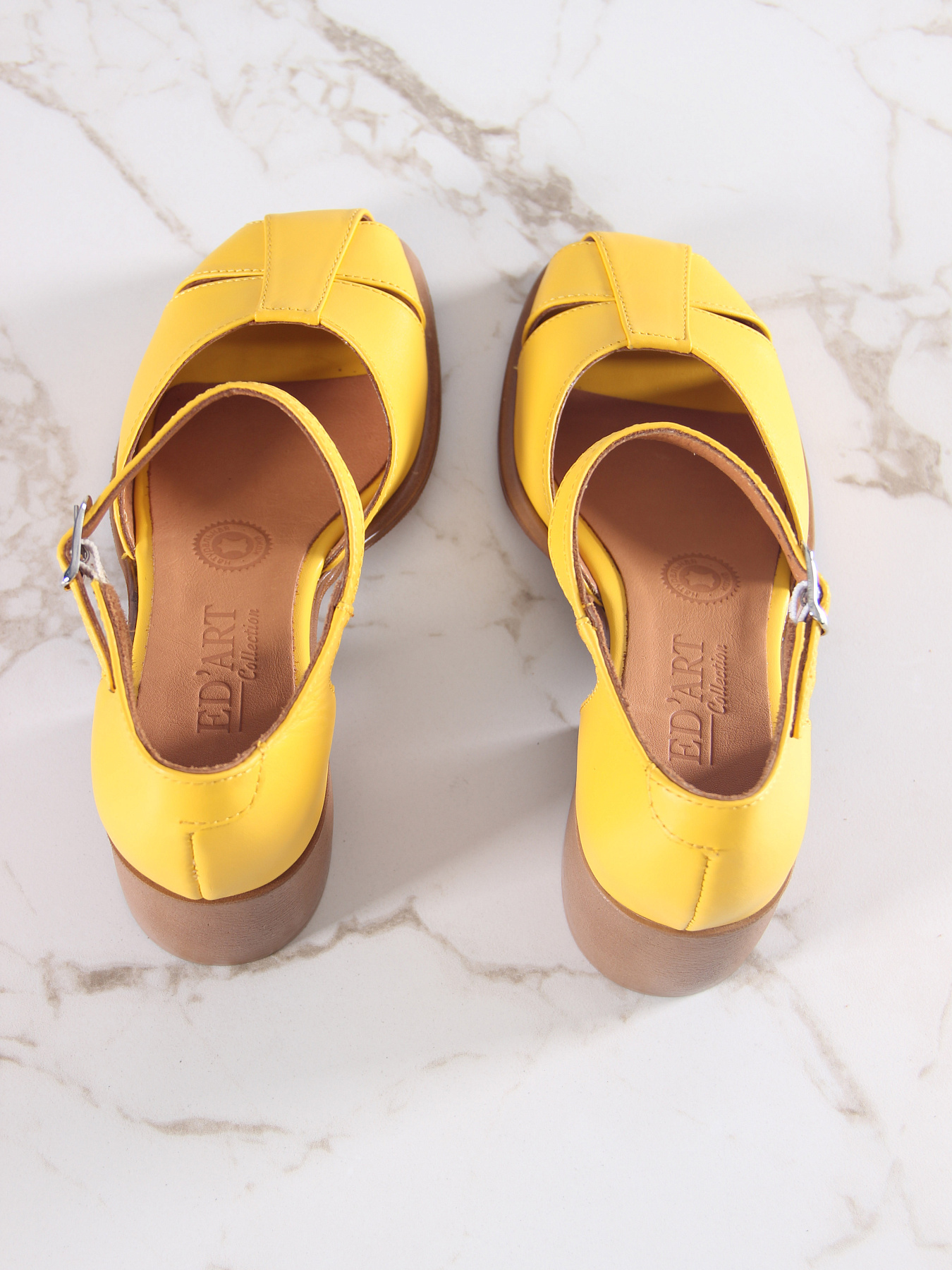 картинка Босоножки ED'ART 5033.23663'be. Желтый+коричневый от интернет магазина