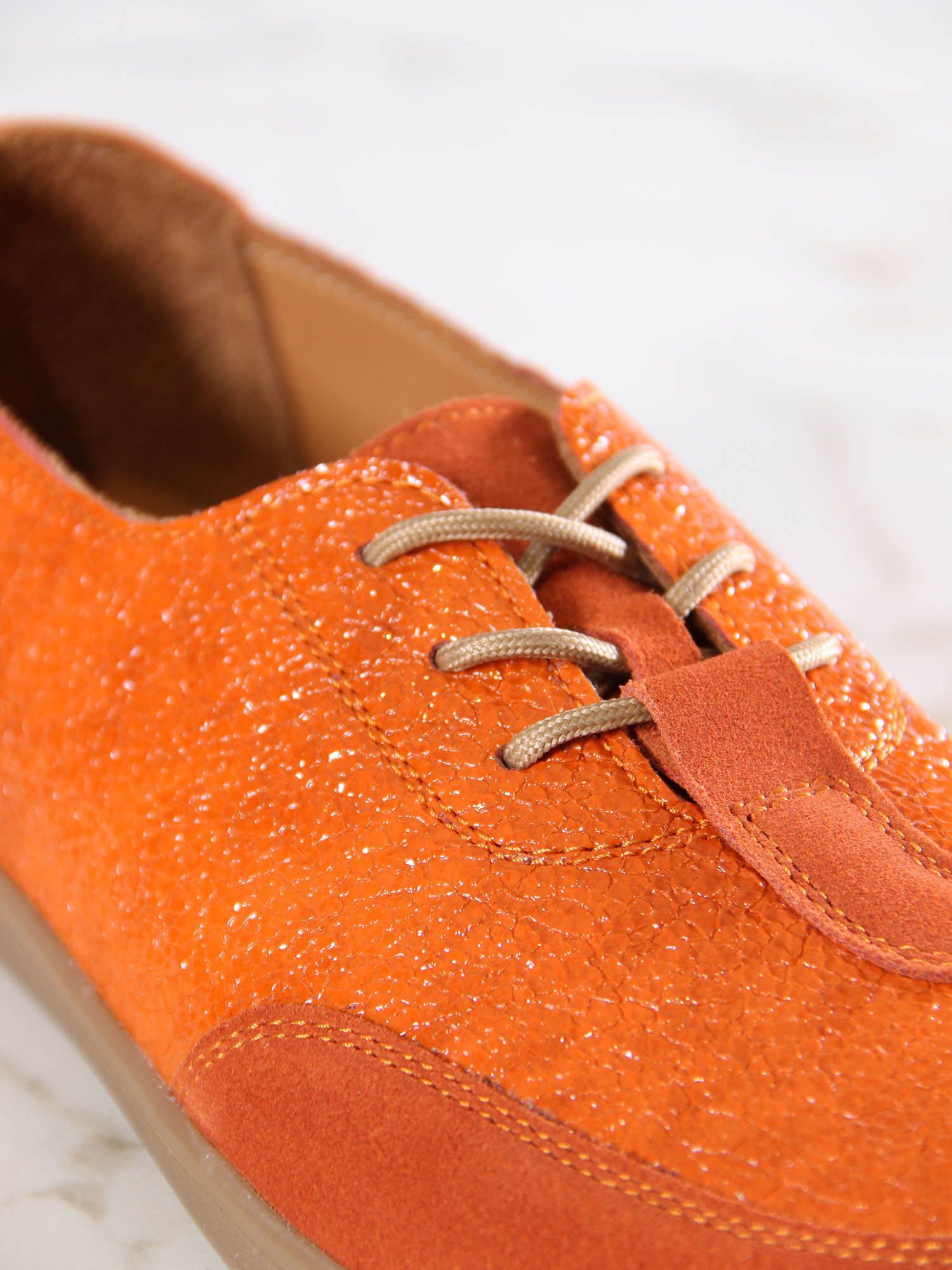 картинка Босоногие туфли ED'ART 188.nata'br.Оранжевый наплак+оранжевая замша от интернет магазина