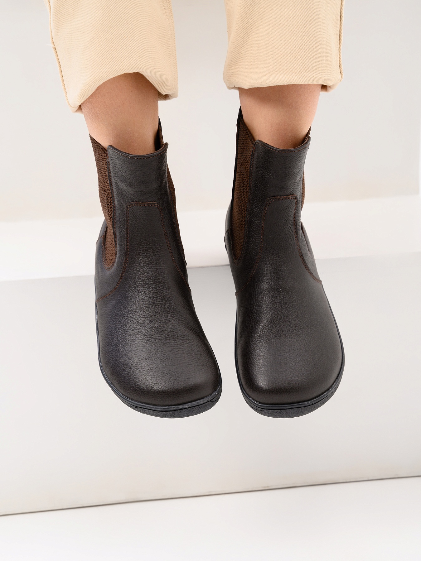 картинка Челси босоногие ED'ART 366.NATA'bl.Темно-коричневая оттима от интернет магазина