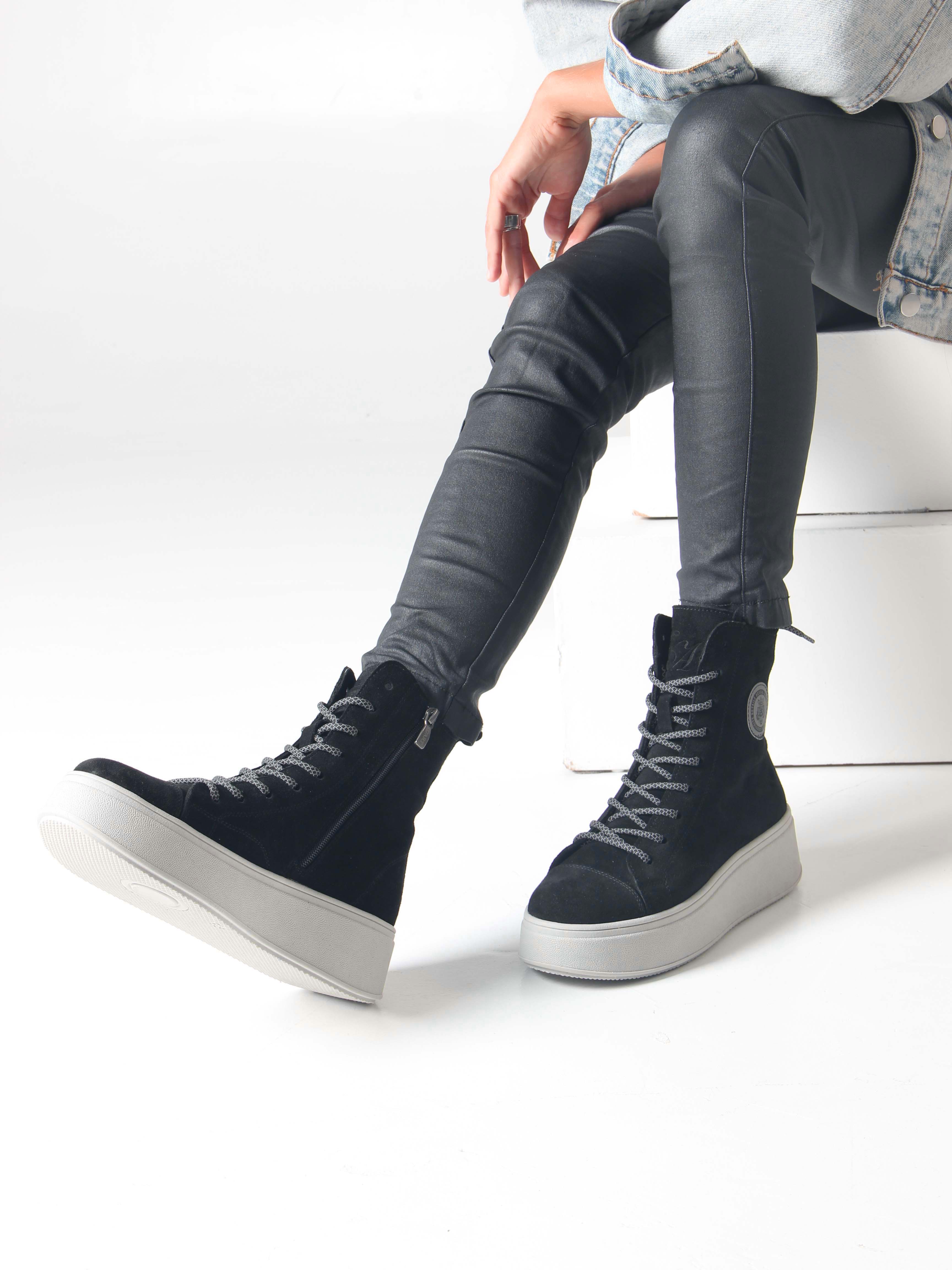 картинка Ботинки ED'ART 215.ALTA'gr. Черный замша от интернет магазина