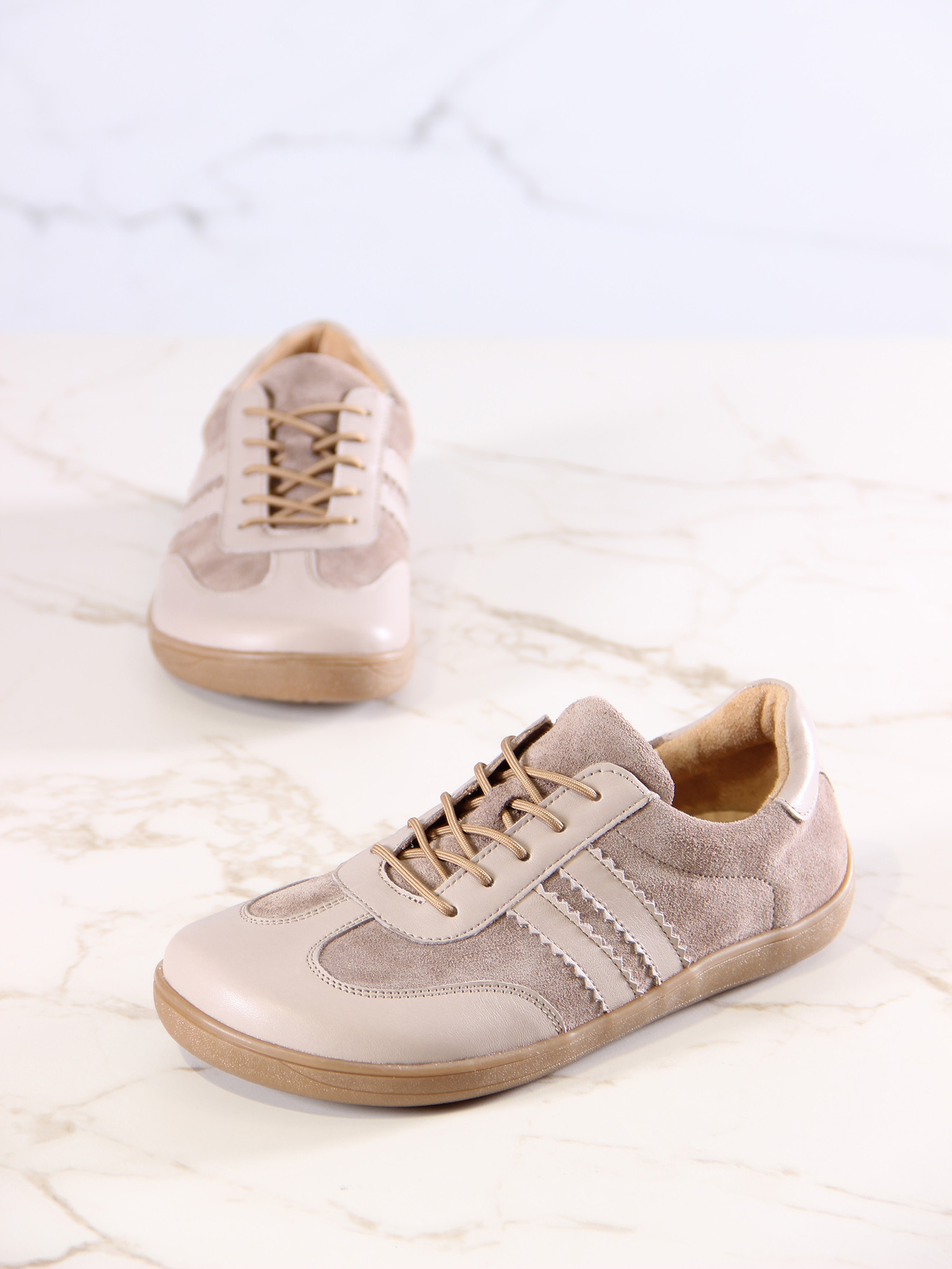 картинка Босоногие кеды ED'ART 184.nata'br.Капучино замша+визон стар от интернет магазина