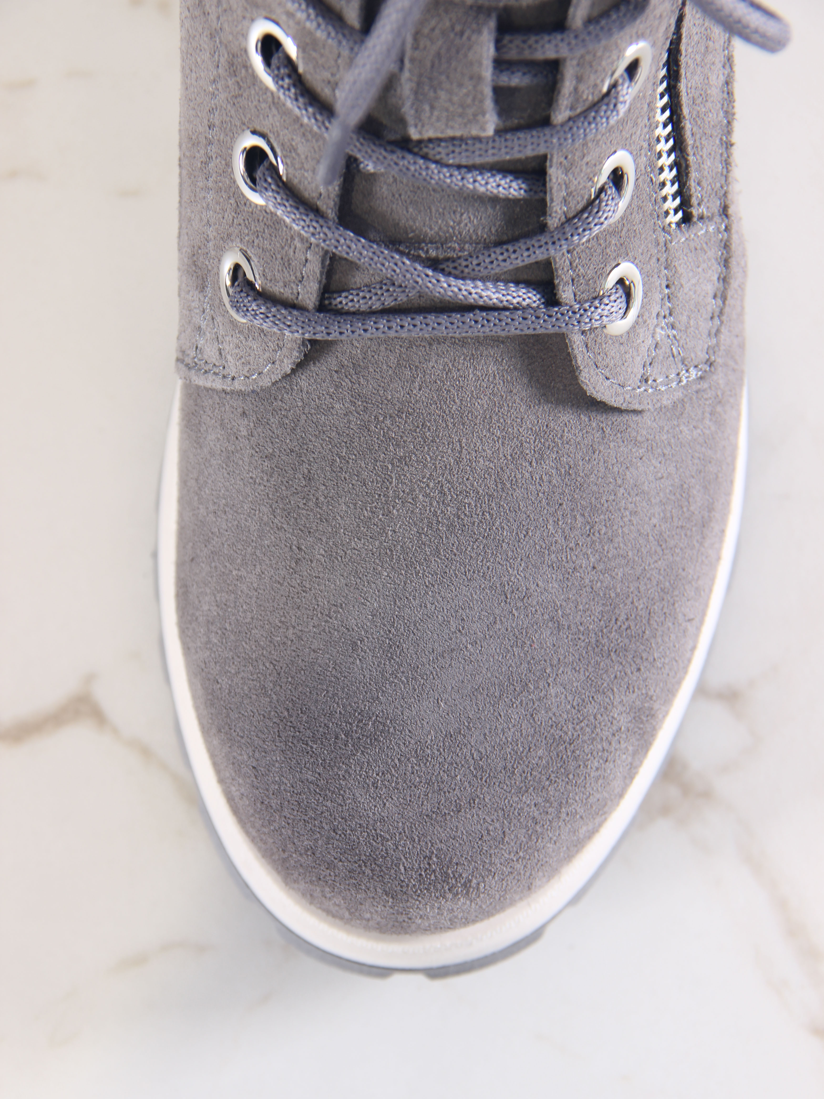 картинка Ботинки ED'ART 261.uno9'gr. Серый замок замша+бежевый от интернет магазина