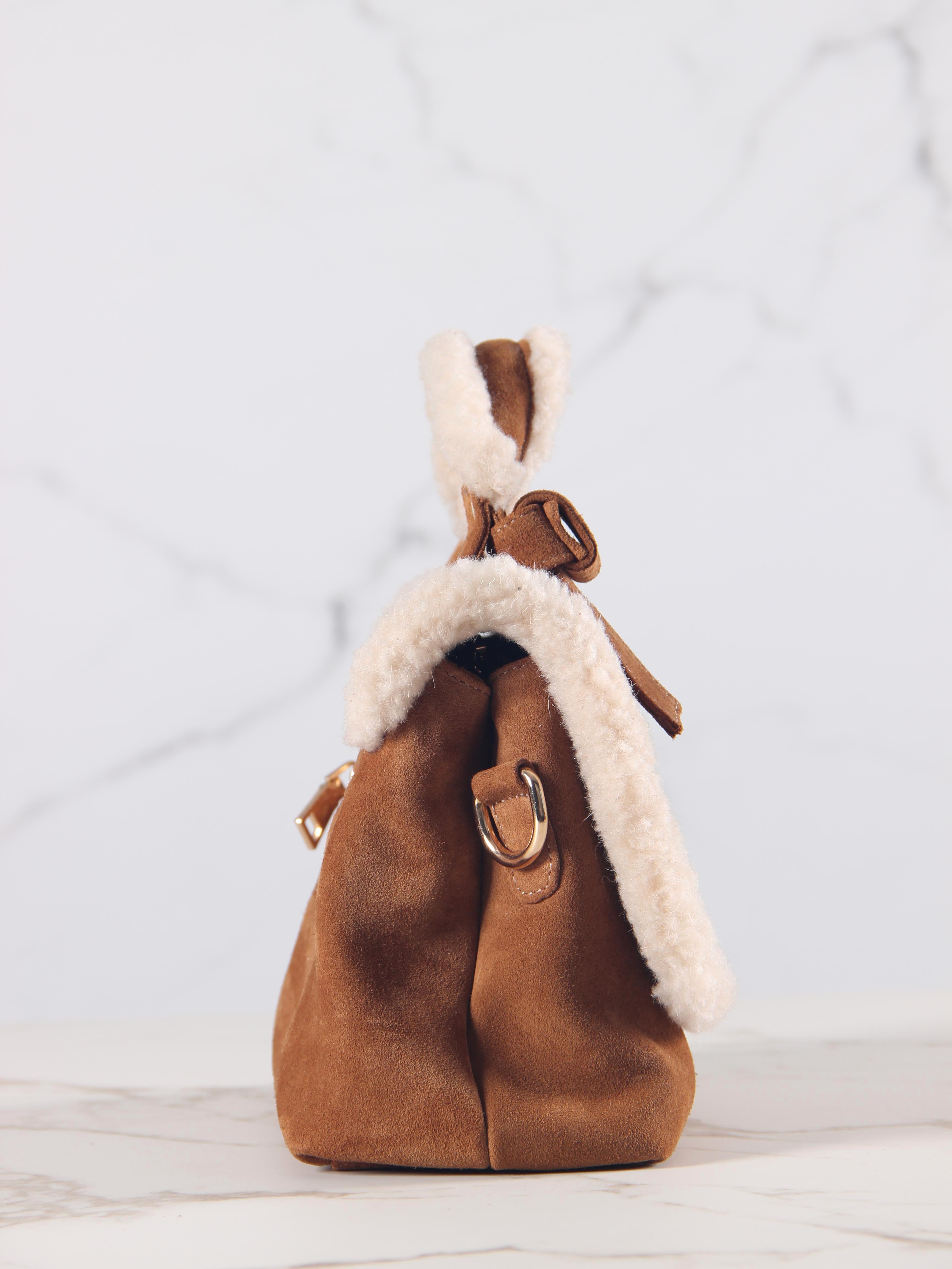 картинка Сумка-клатч ED'ART s06z.светло коричневая замша от интернет магазина