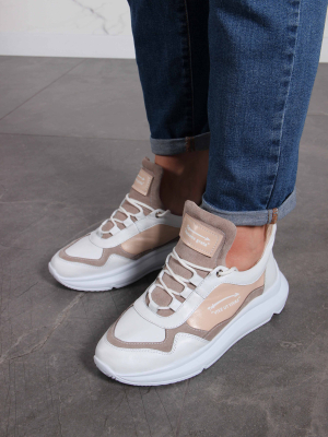 Кроссовки ED'ART 150.236143w.белый-бежевый Rр